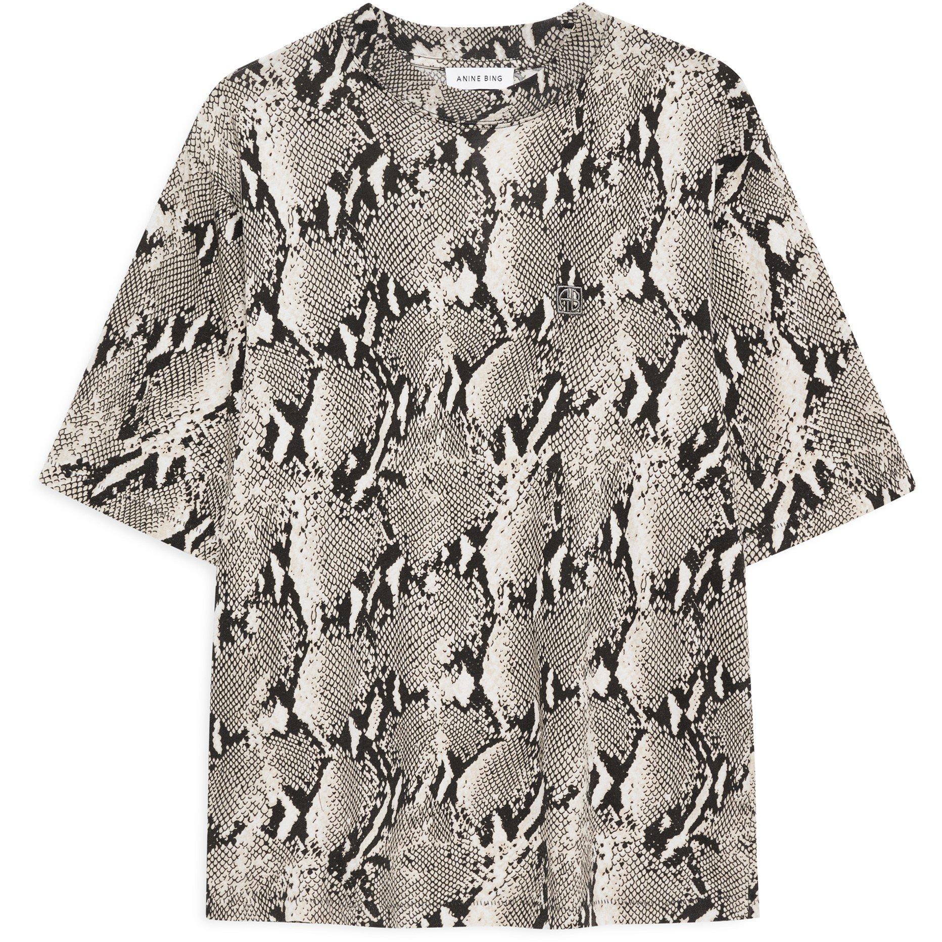 Anine Bing Women's Avi T-Shirt - WASHED PYTHON - Size 14 (L)
