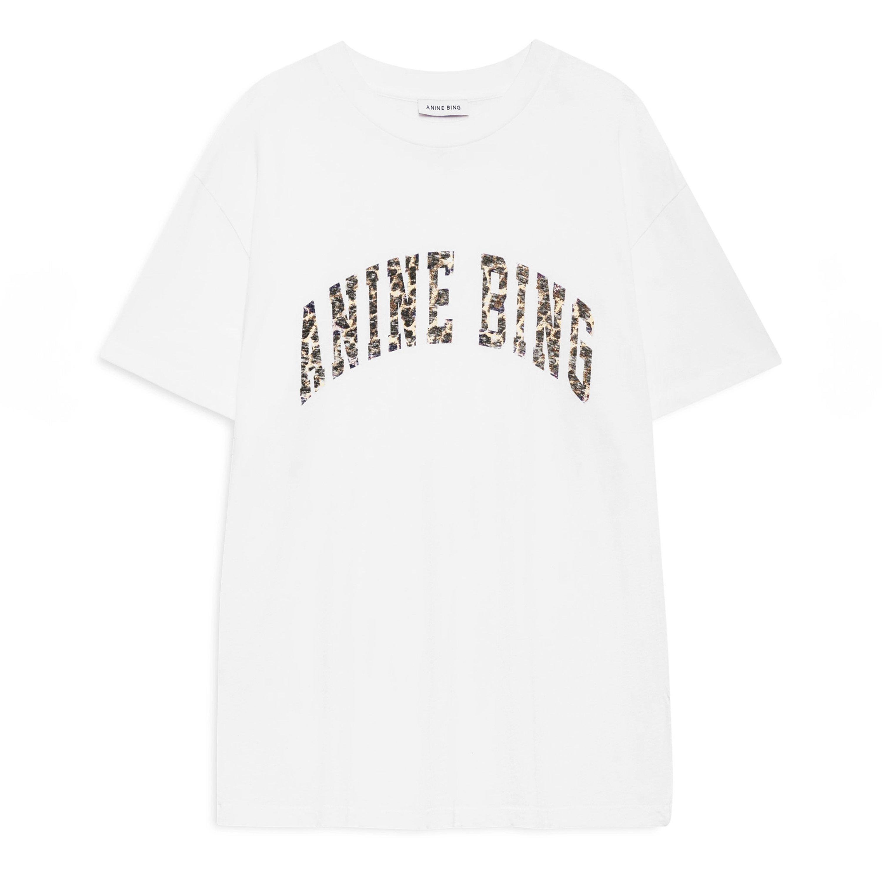 White Leo - Anine Bing - Womens Walker Leopard Print T-Shirt - 1