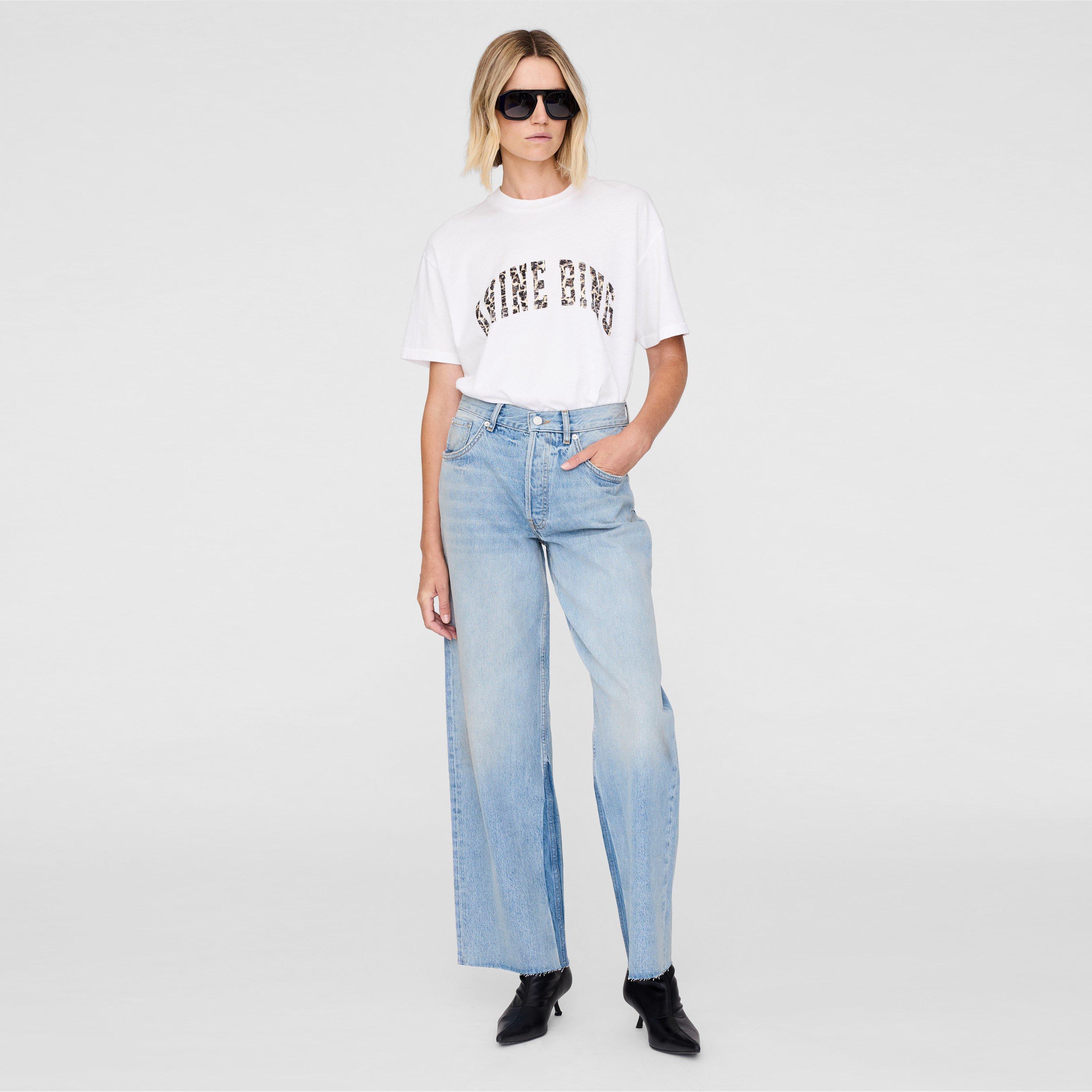 ANINE BING Tシャツ オーロラプリント ホワイト 38 Anine Bing Womens Walker Leopard Print T-Shirt | Flannels