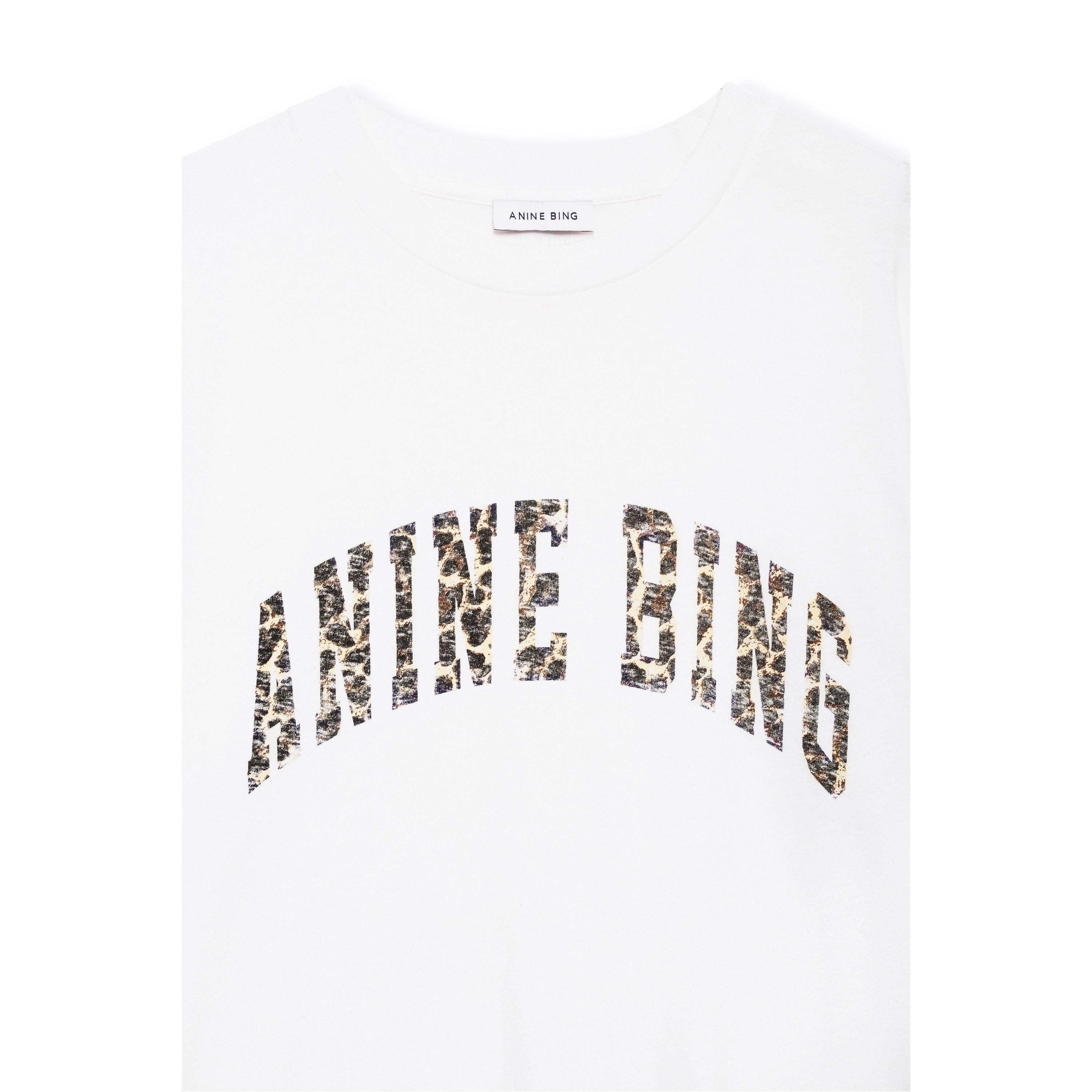 White Leo - Anine Bing - Womens Walker Leopard Print T-Shirt - 4