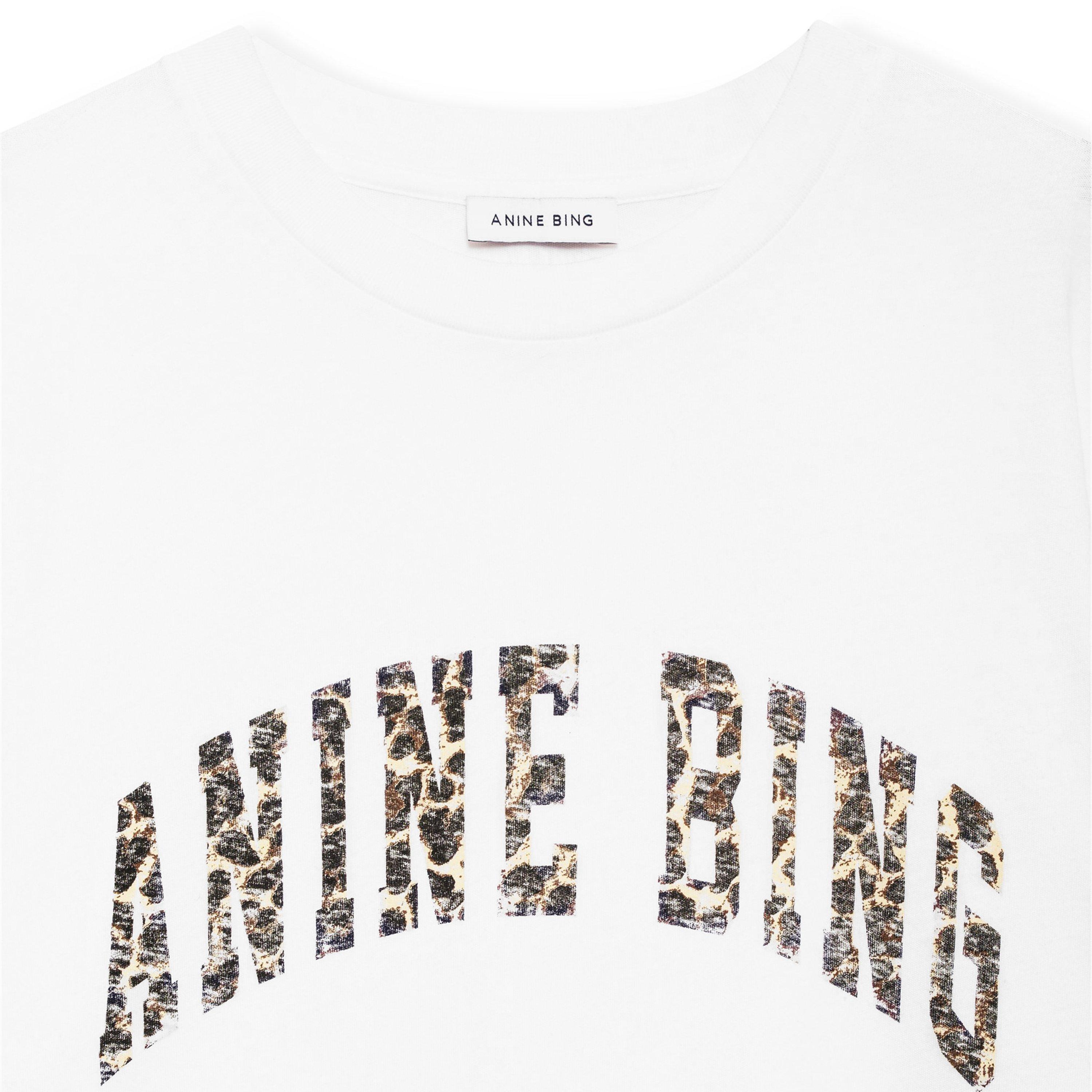 White Leo - Anine Bing - Womens Walker Leopard Print T-Shirt - 5