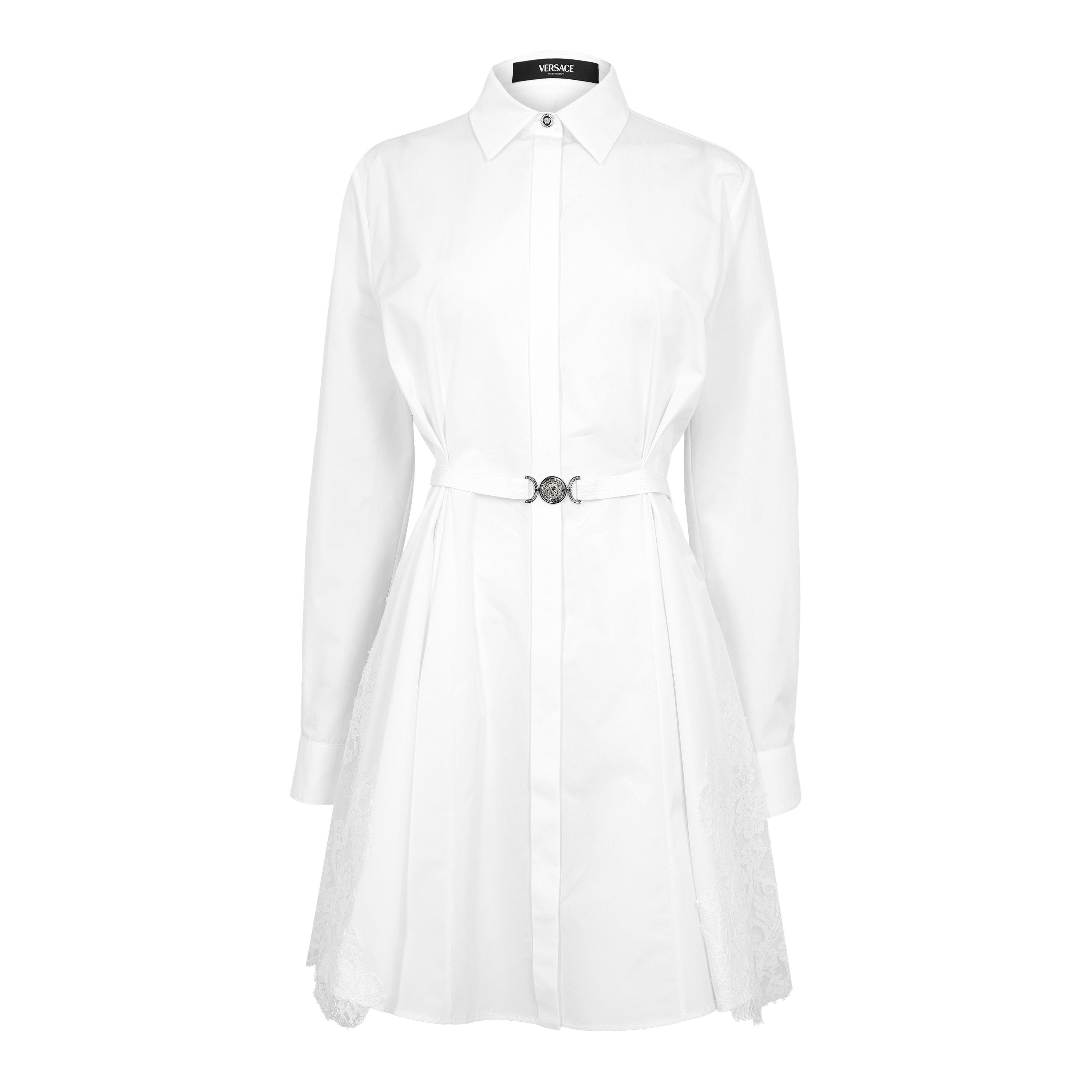 Versace Women's Poplin Shirt Dress - Optical White - Size 42 (UK 10)