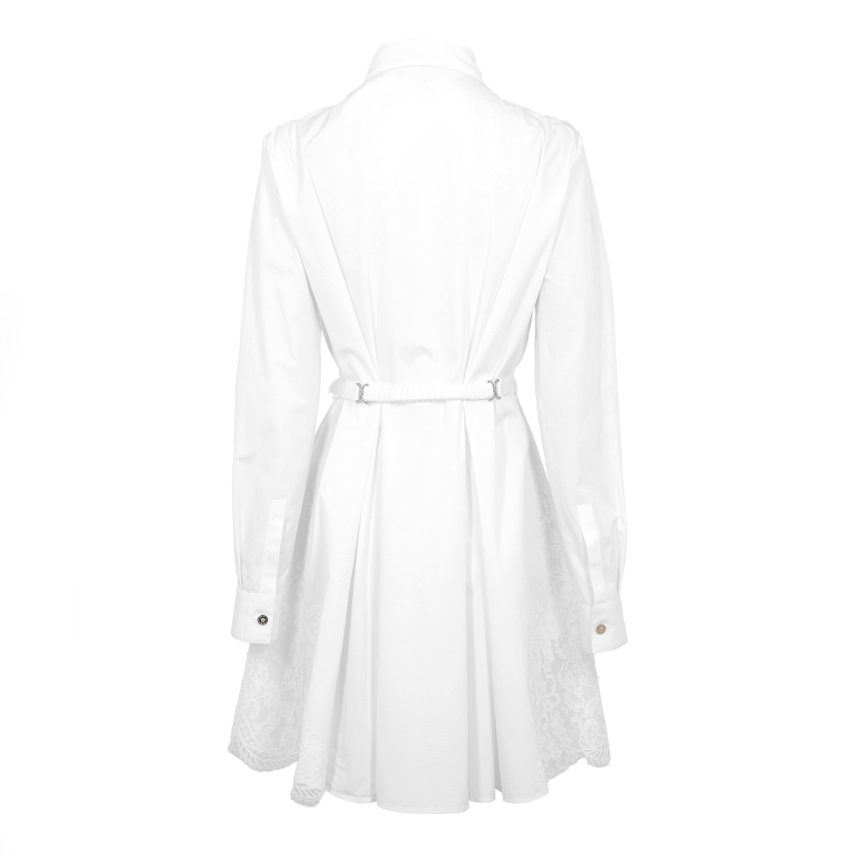 Optical White - Versace - Versace Poplin Dress Ld61 - 2