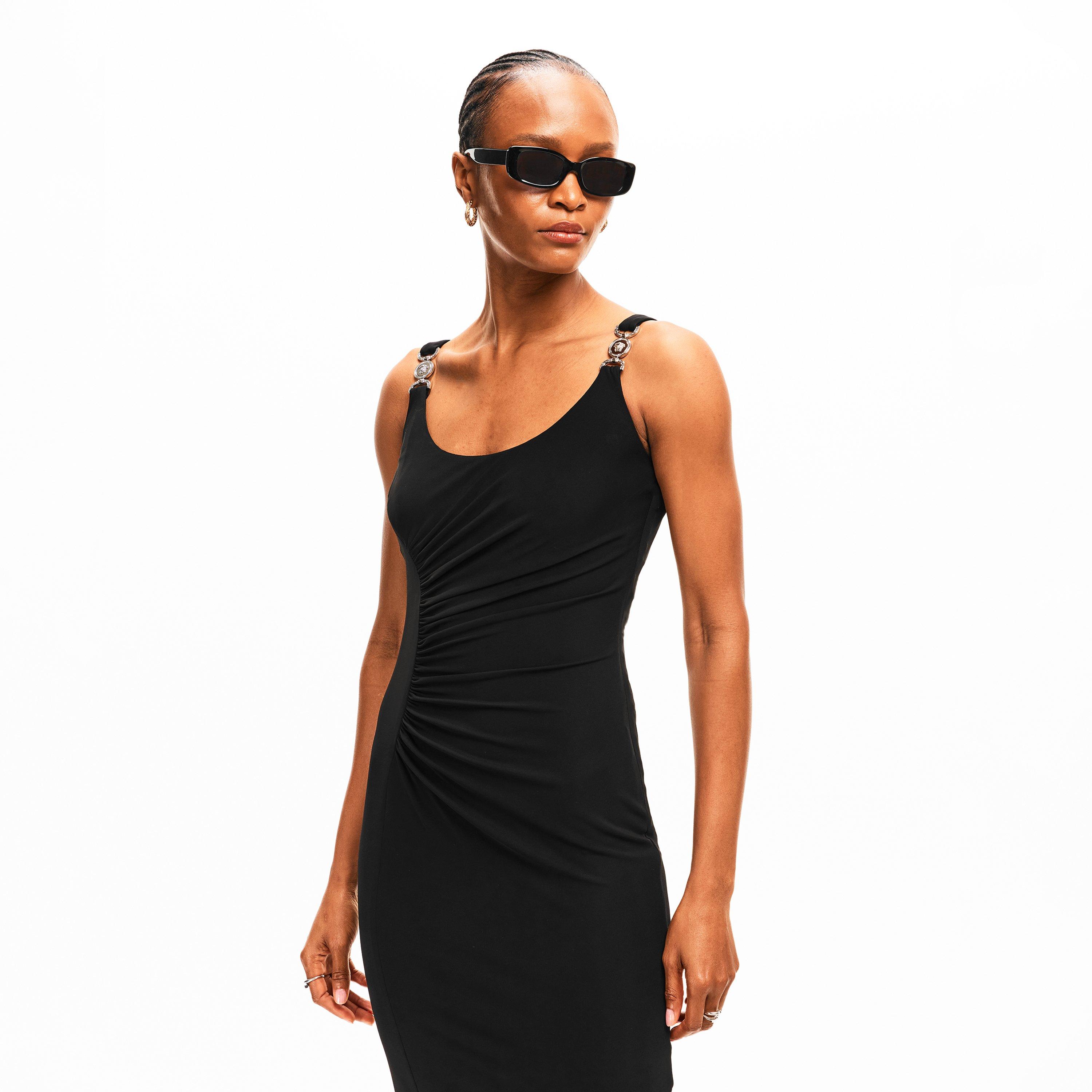 Black - Versace - Women's Cocktail Long Maxi Dress - 3