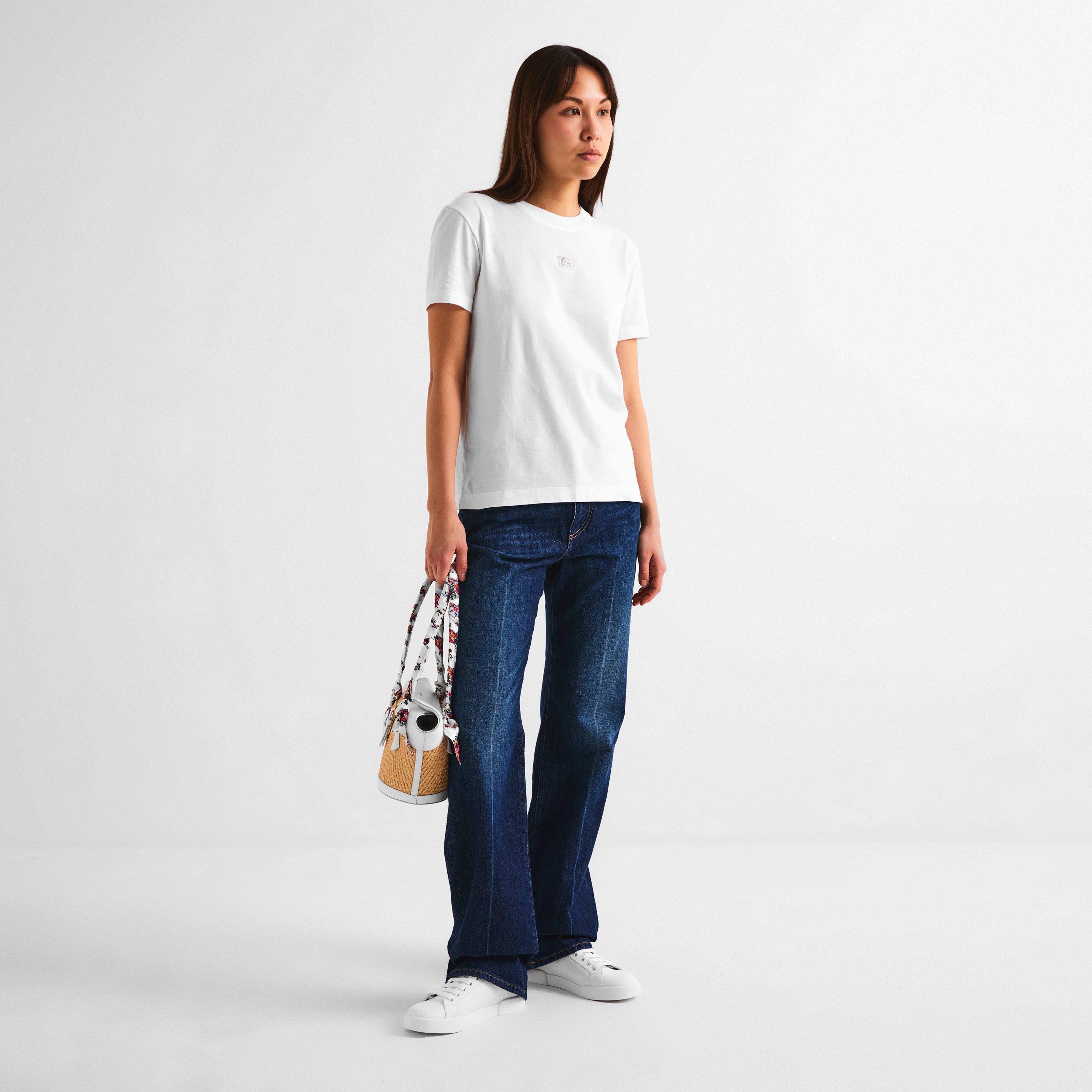 Bianco Ottico - Dolce and Gabbana - DG Jersey T-Shirt Ld61 - 5