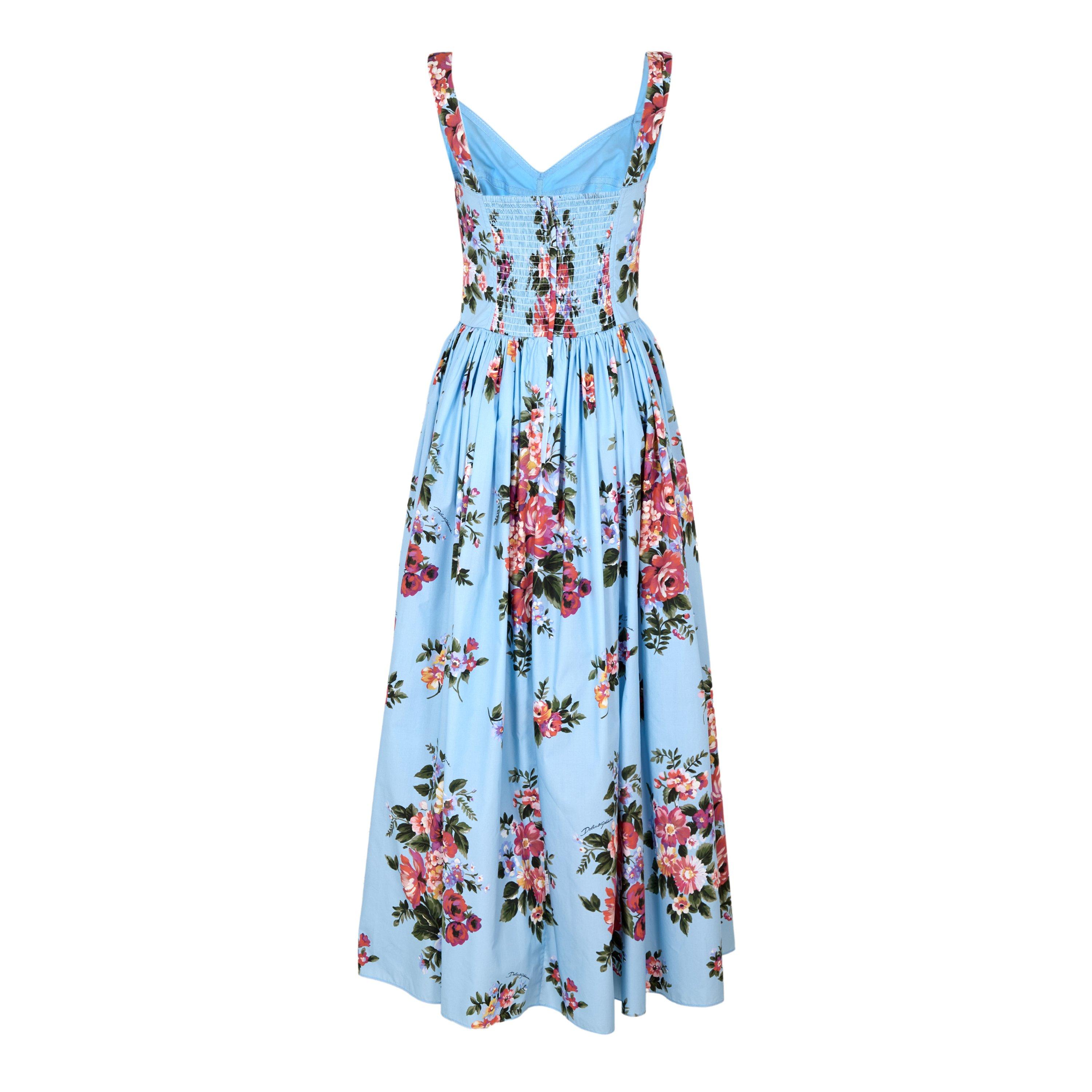 Fiori Celeste - Dolce and Gabbana - DG Floral Dress Ld61 - 2