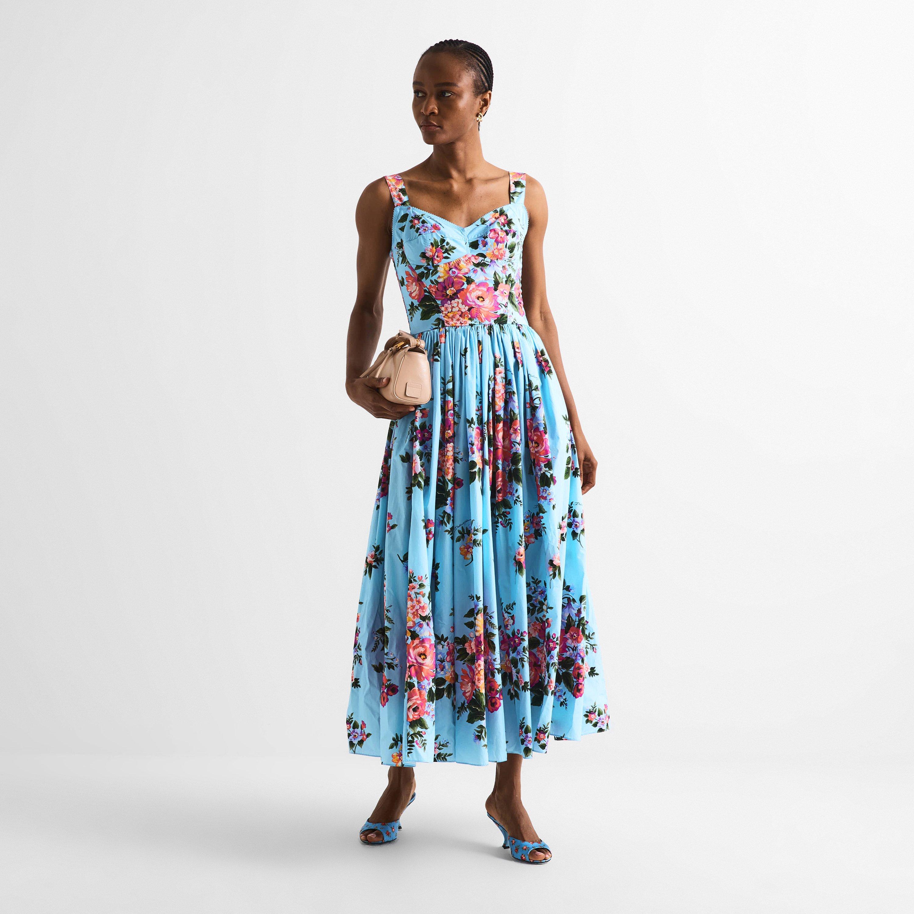 Fiori Celeste - Dolce and Gabbana - DG Floral Dress Ld61 - 6