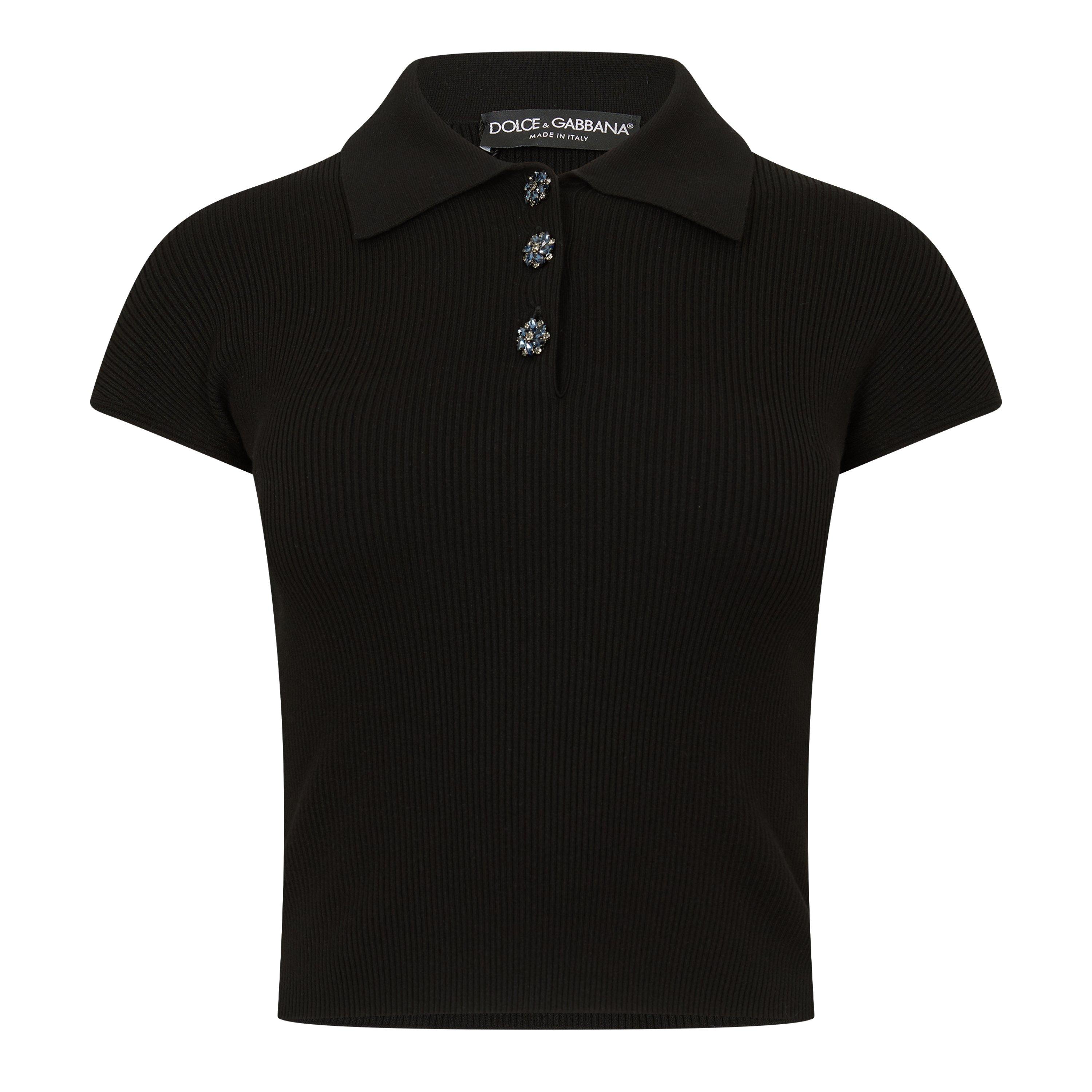 Nero - Dolce and Gabbana - DG Knit Collar Shirt Ld61 - 1