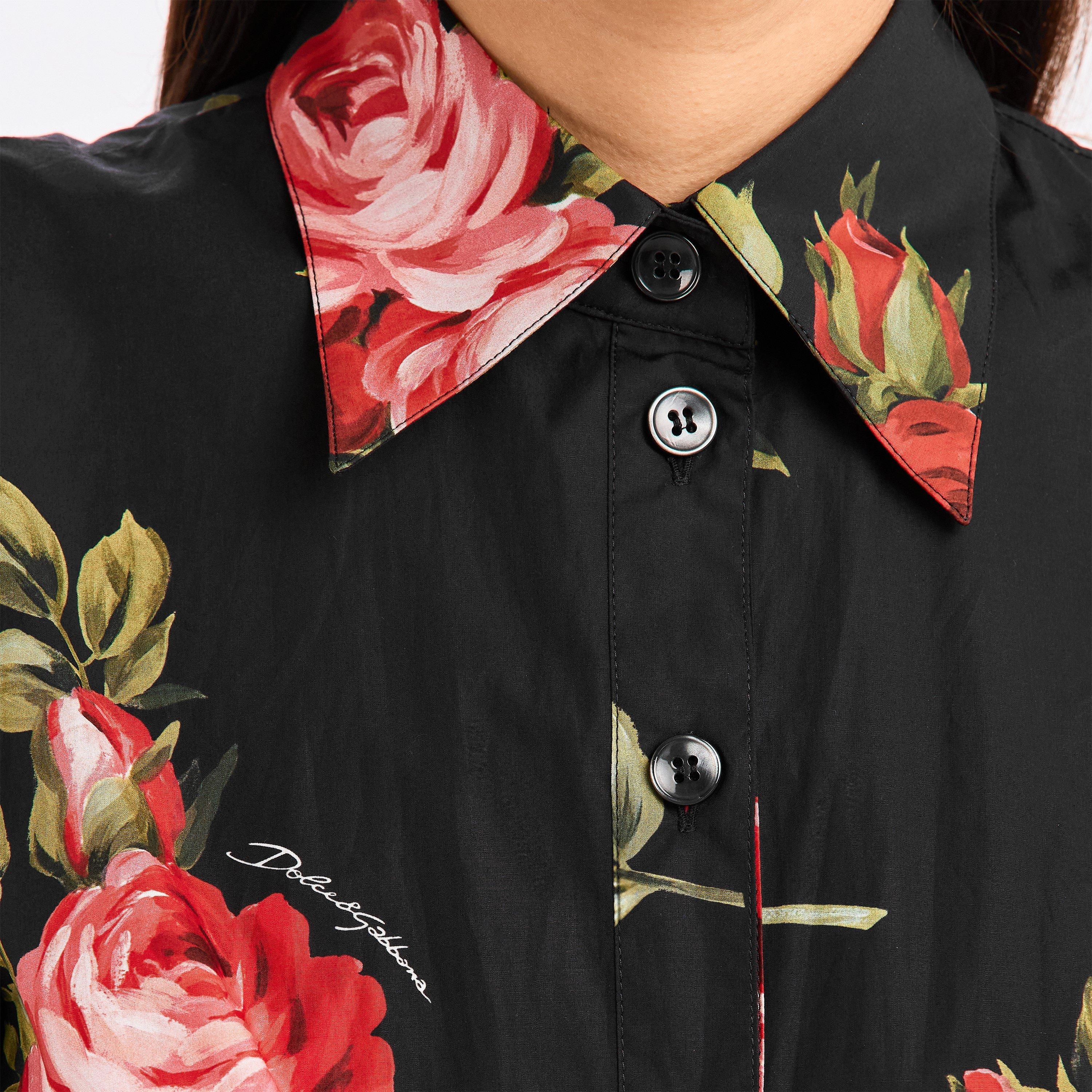 Rose Nero - Dolce and Gabbana - Women's Collar Long Maxi Dress - 5