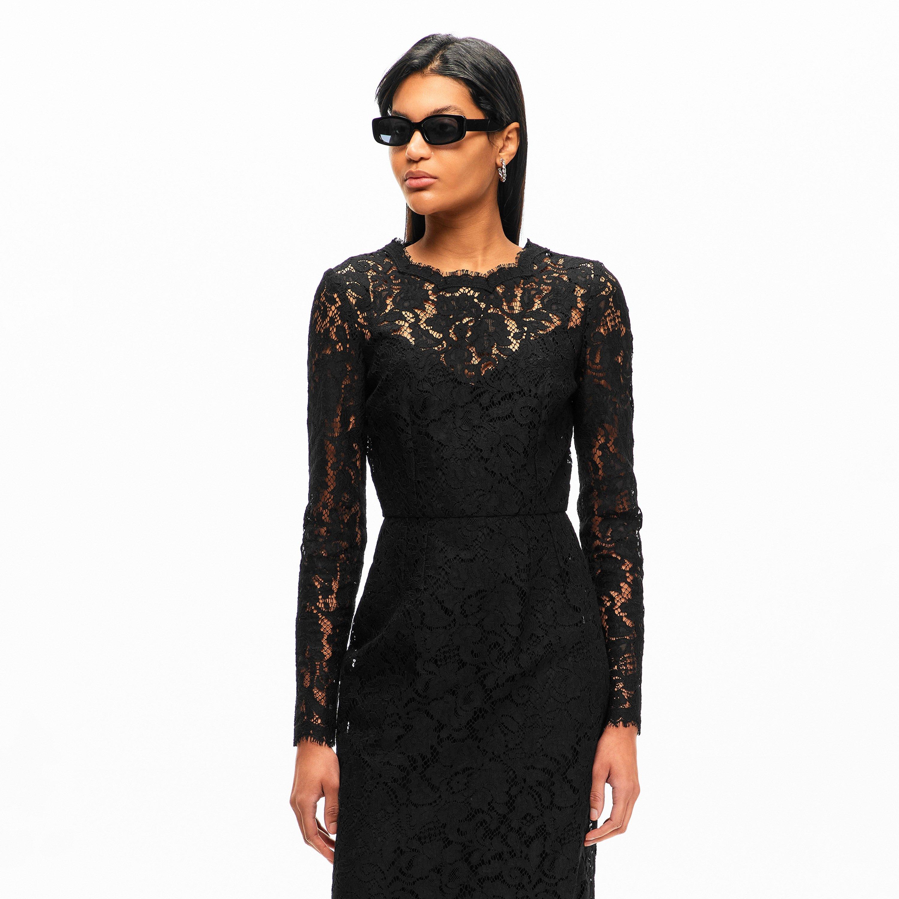 Nero - Dolce and Gabbana - Women's Lace Maxi Dress - 3