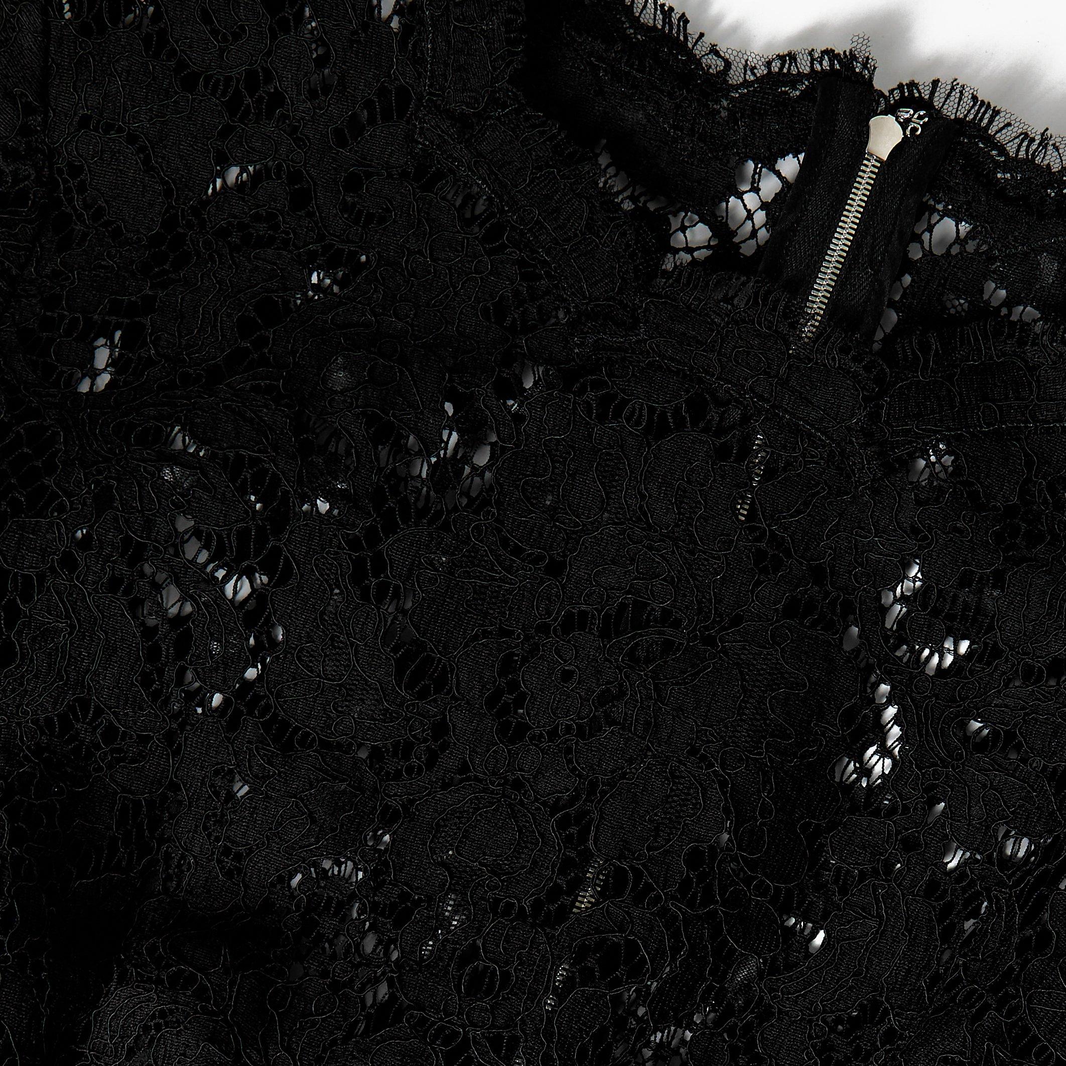 Nero - Dolce and Gabbana - Women's Lace Maxi Dress - 5