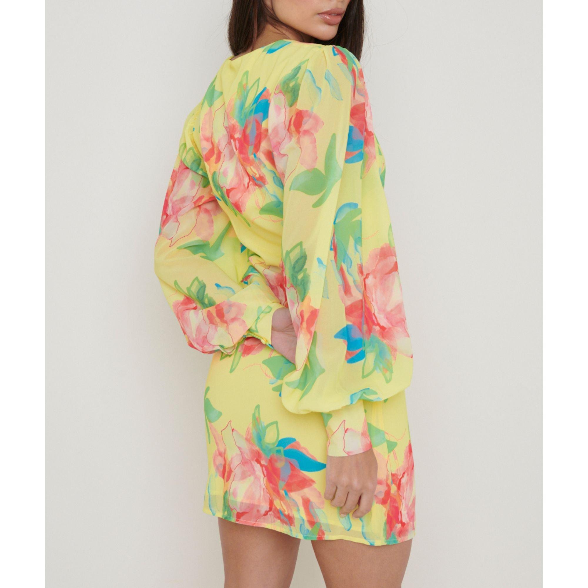 Lemon - Pretty Lavish - Anais Cut Mini Dress - 3