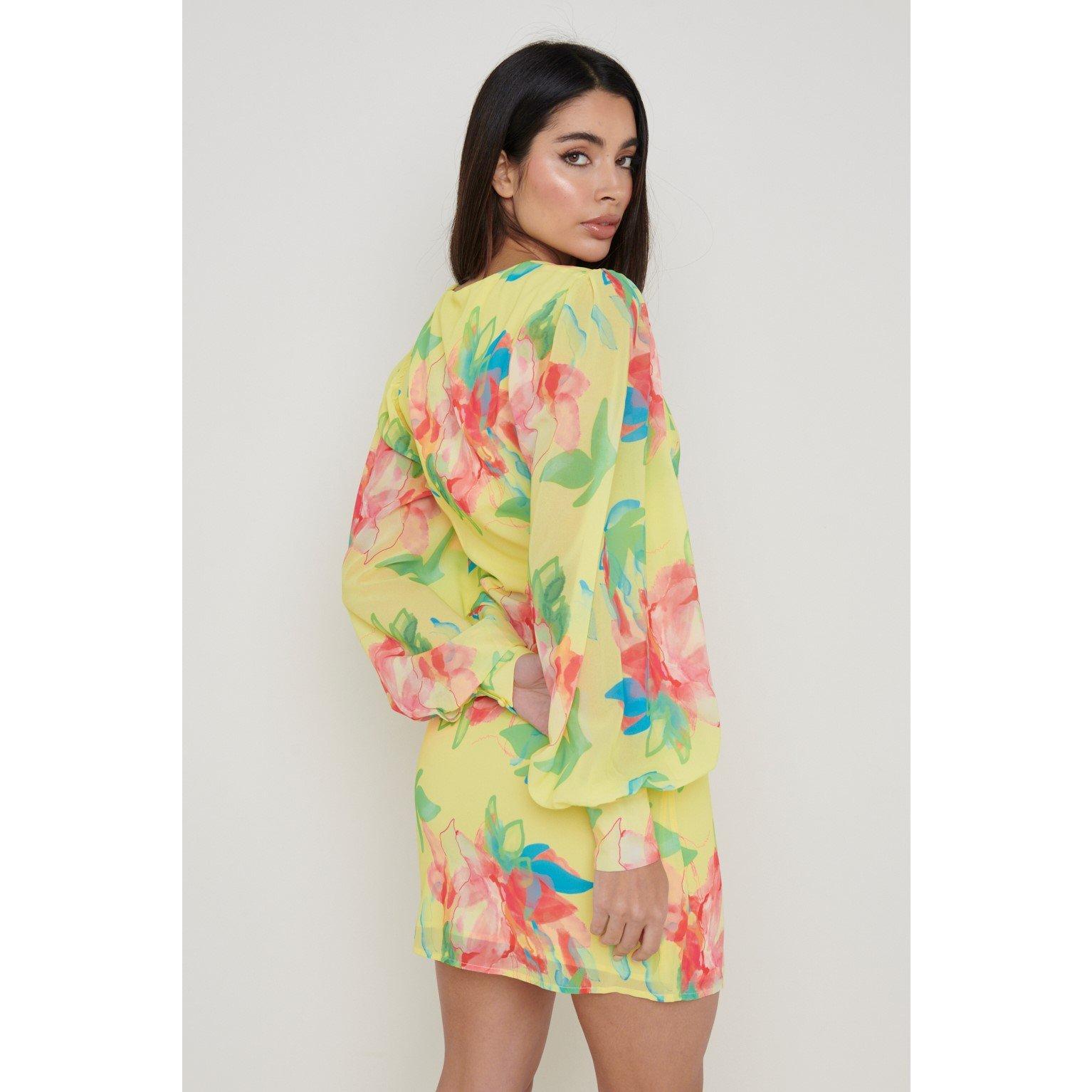 Lemon - Pretty Lavish - Anais Cut Mini Dress - 4