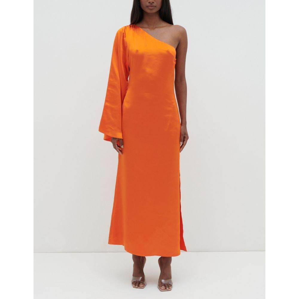 Orange - Pretty Lavish - Women's Slinky Dress - 1