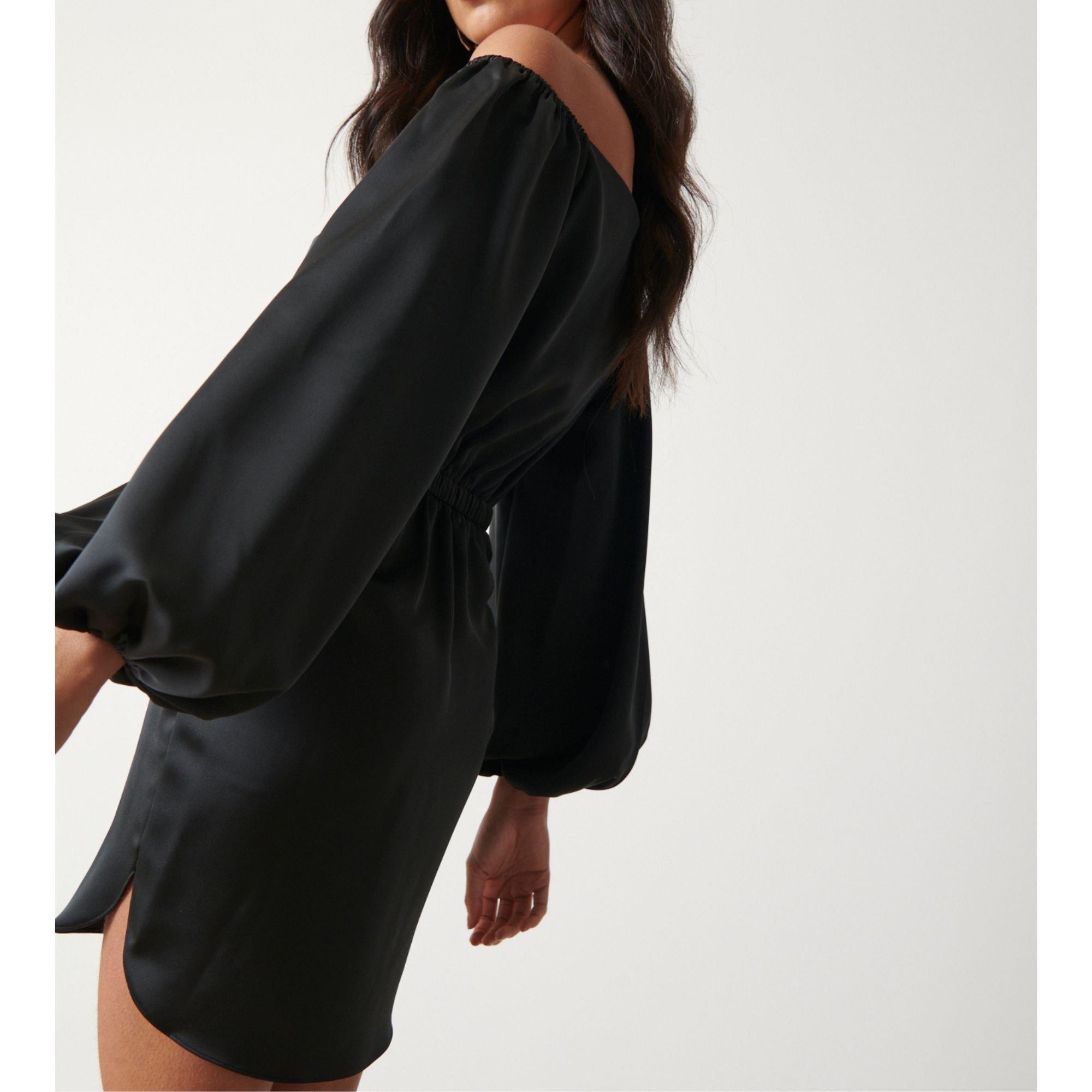 Black - Pretty Lavish - P Fern Bardot Mini Dress - 2