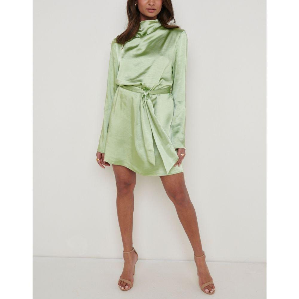 Olive - Pretty Lavish - Jayda Cowl Mini Dress - 2