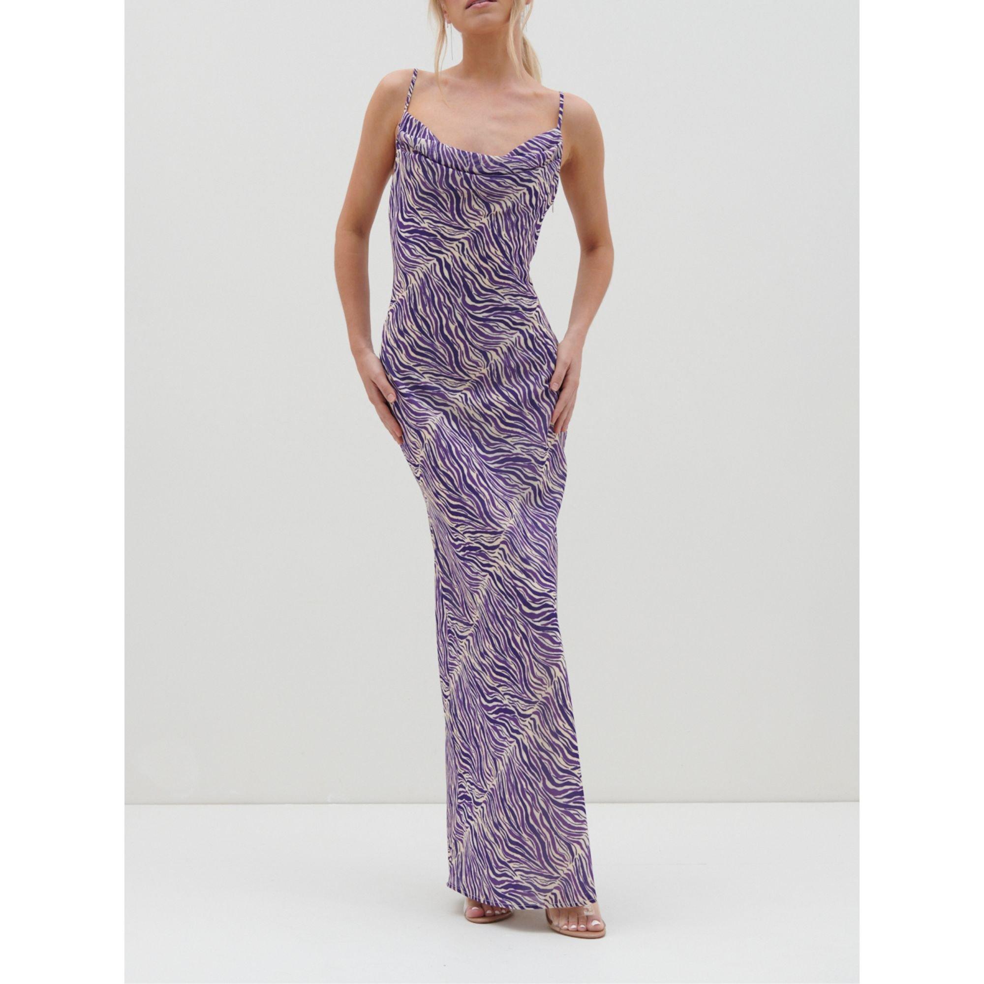 Pretty Lavish Women's Keisha Long Maxi Dress - Irisi Zebra - 6 (2XS)