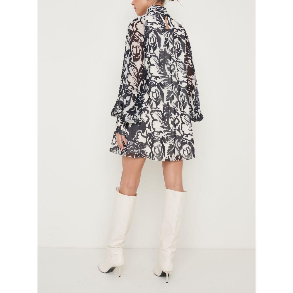 Floral Print - Pretty Lavish - P Romy Chiffon Mini Dress - 3