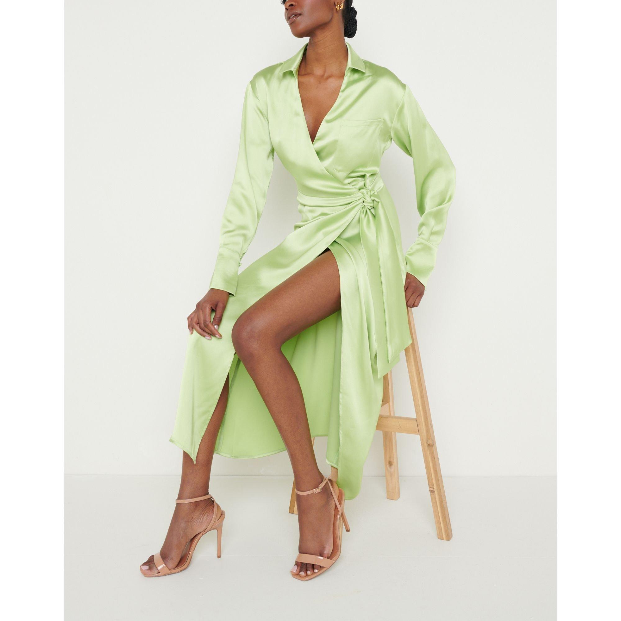 Green - Pretty Lavish - Ronnie Wrap Dress - 2