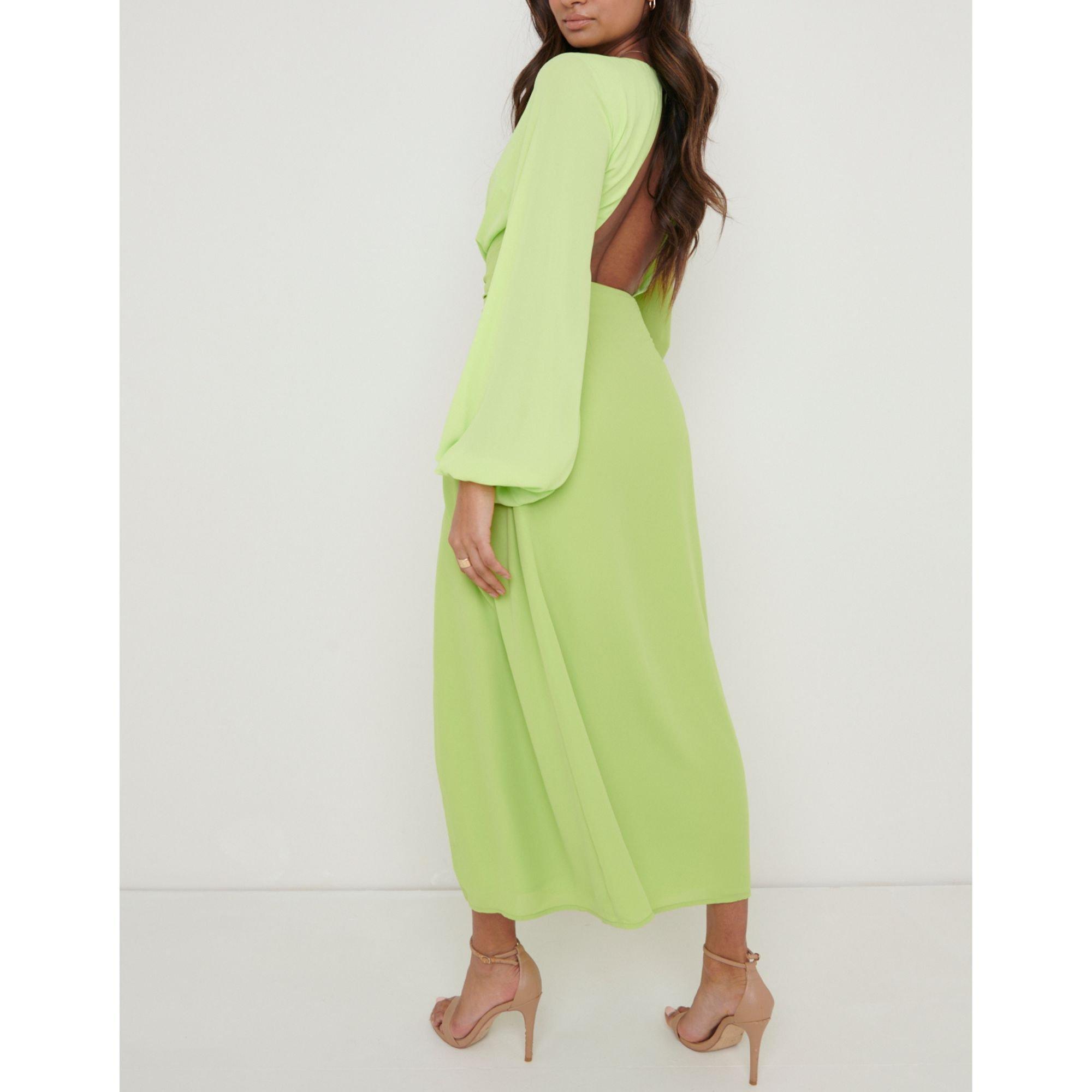 Green - Pretty Lavish - Frida Wrap Dress - 3
