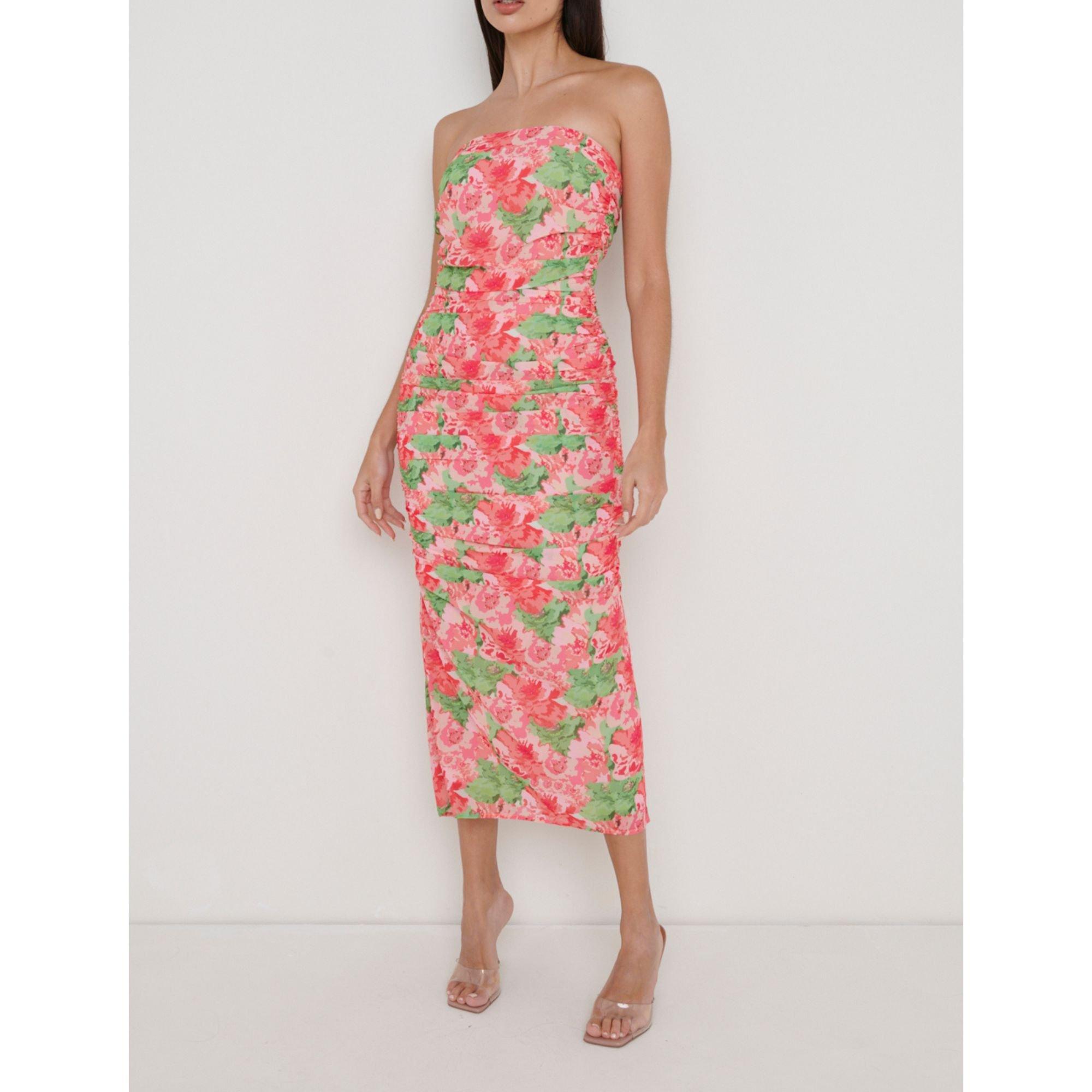Patchwork Flral - Pretty Lavish - Women's Bodycon Dress - 1