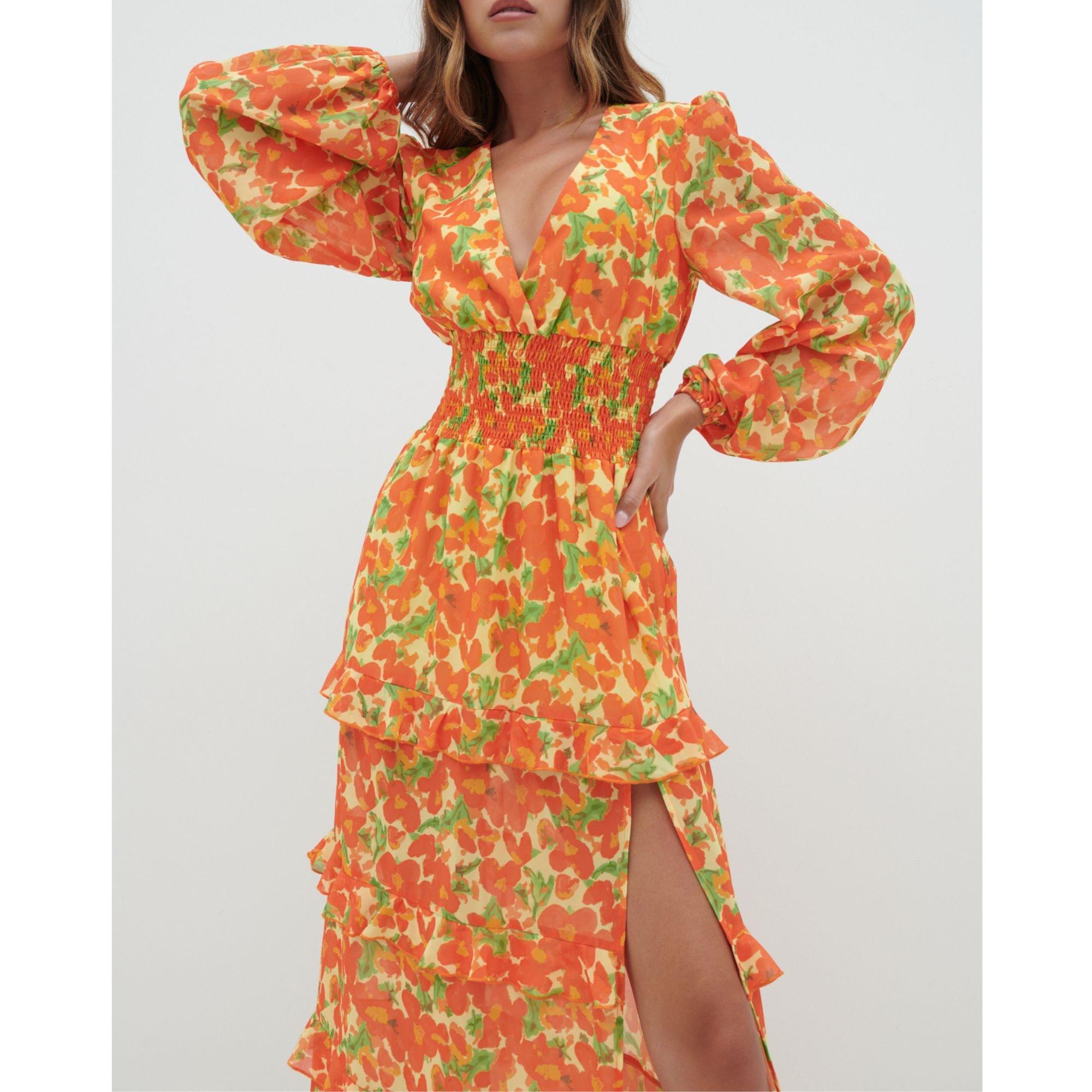 Orange & Yellow - Pretty Lavish - Maxi Dress - 2