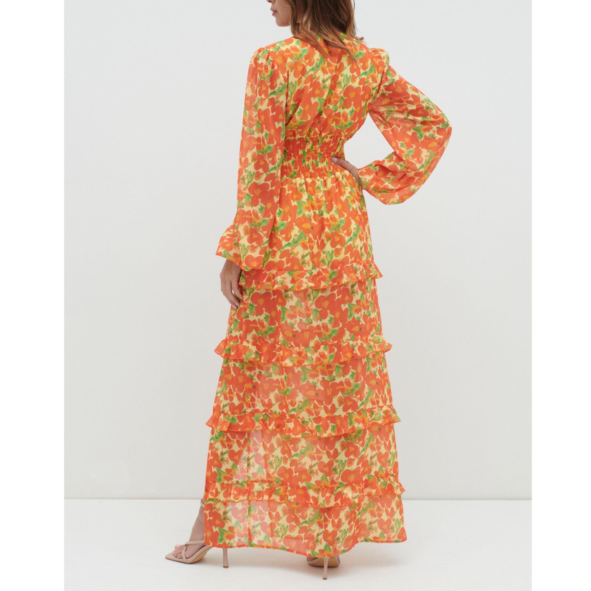 Orange & Yellow - Pretty Lavish - Maxi Dress - 3