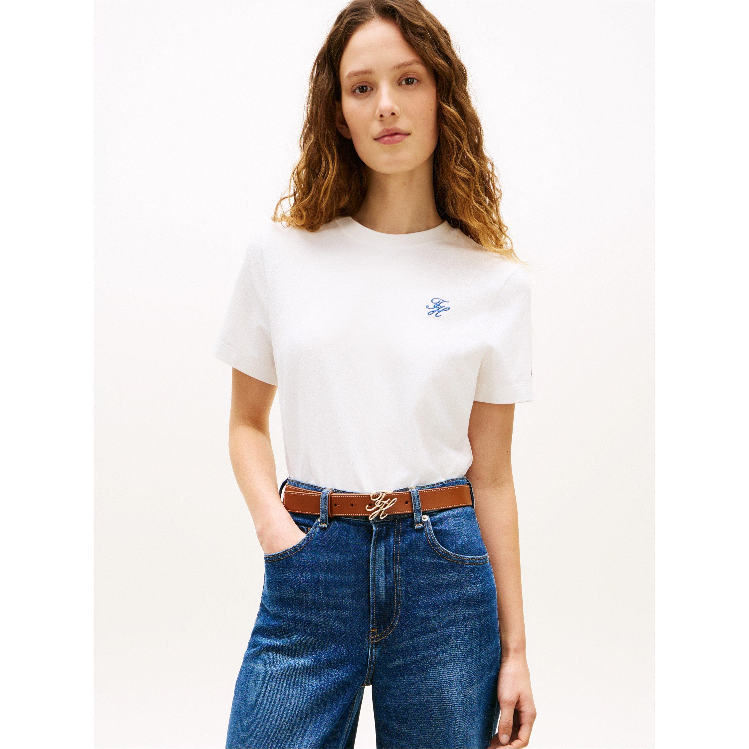 Ecru - Tommy Hilfiger - Women's Script T-Shirt - 2