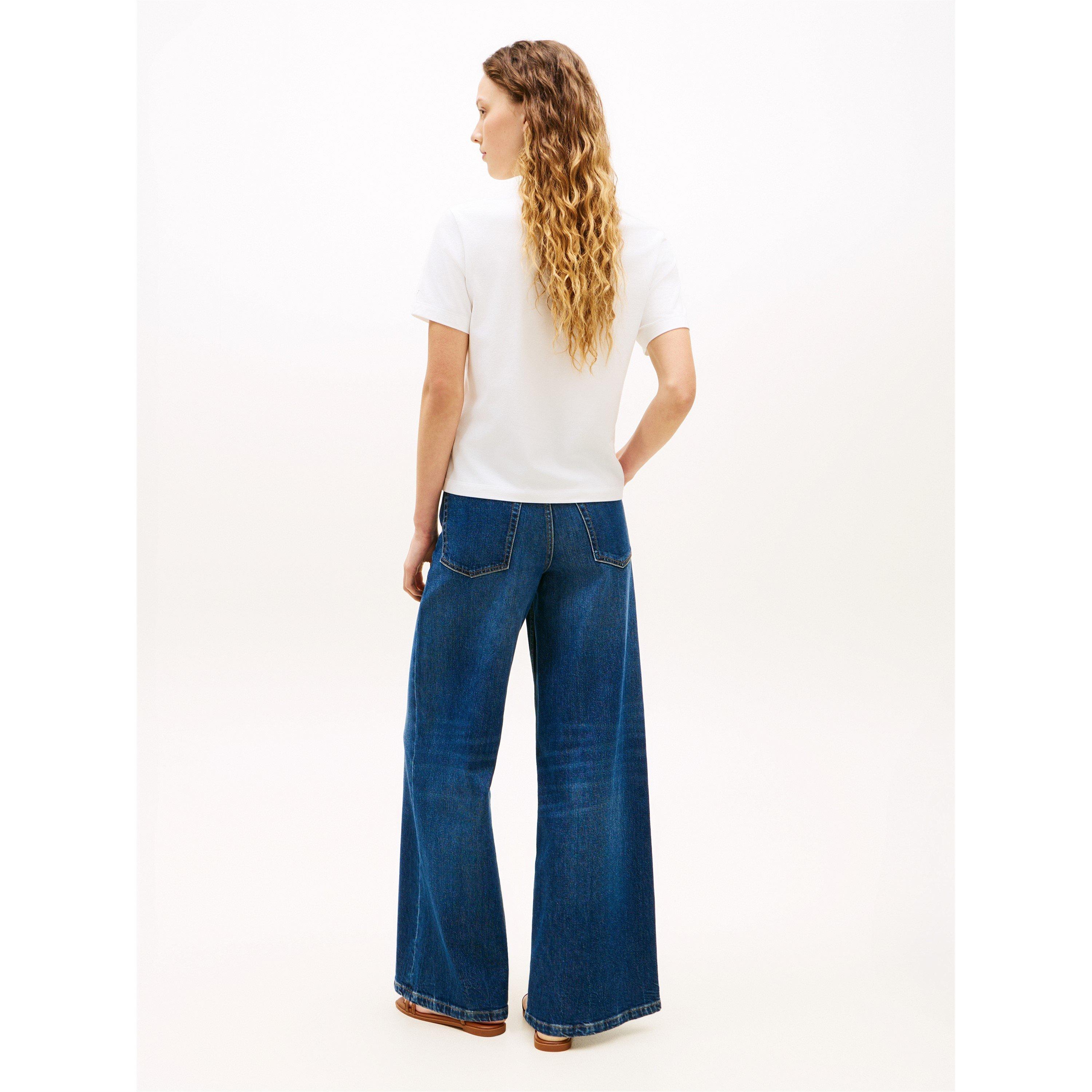 Ecru - Tommy Hilfiger - Women's Script T-Shirt - 5