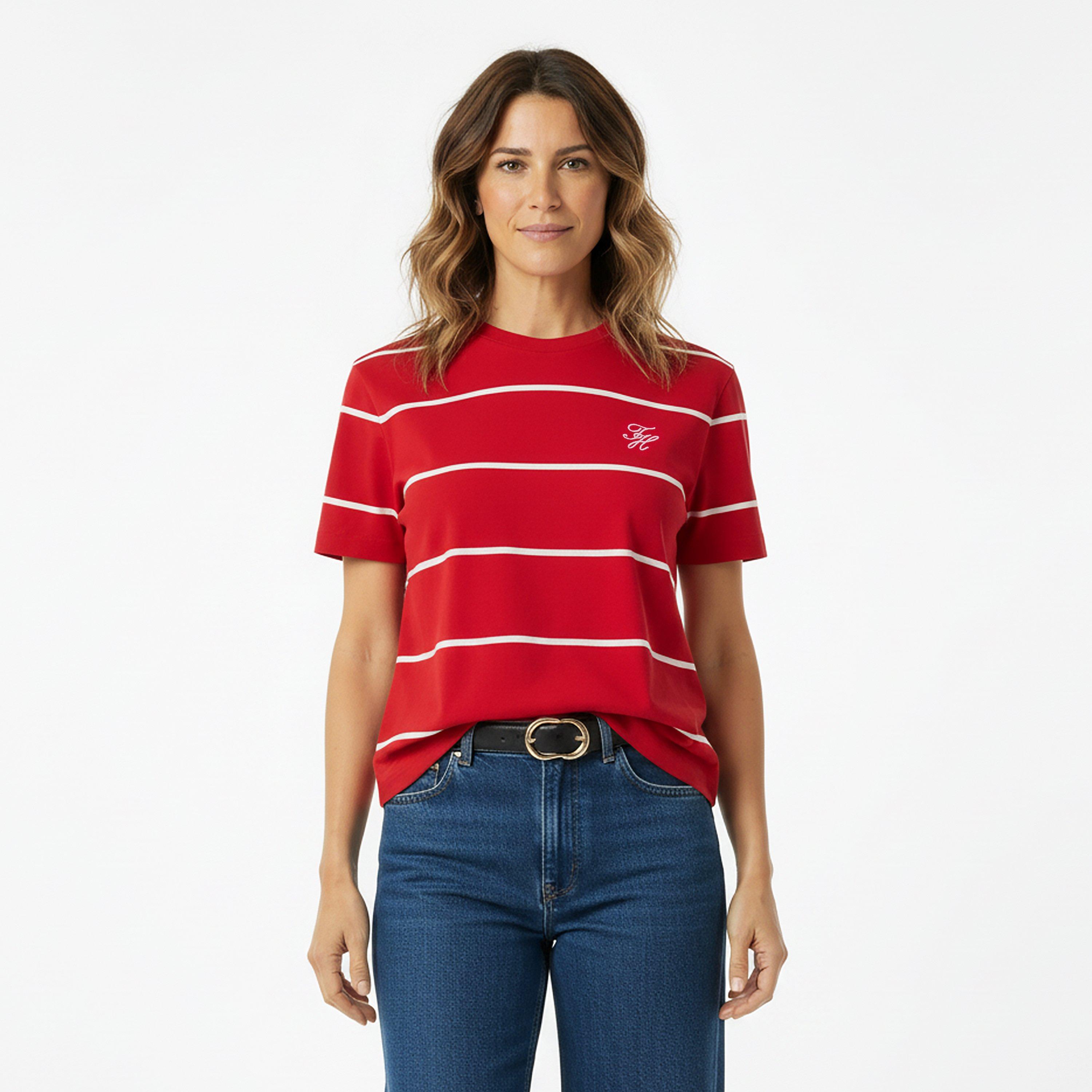 Firew/Pink - Tommy Hilfiger - Women's Script T-Shirt - 3