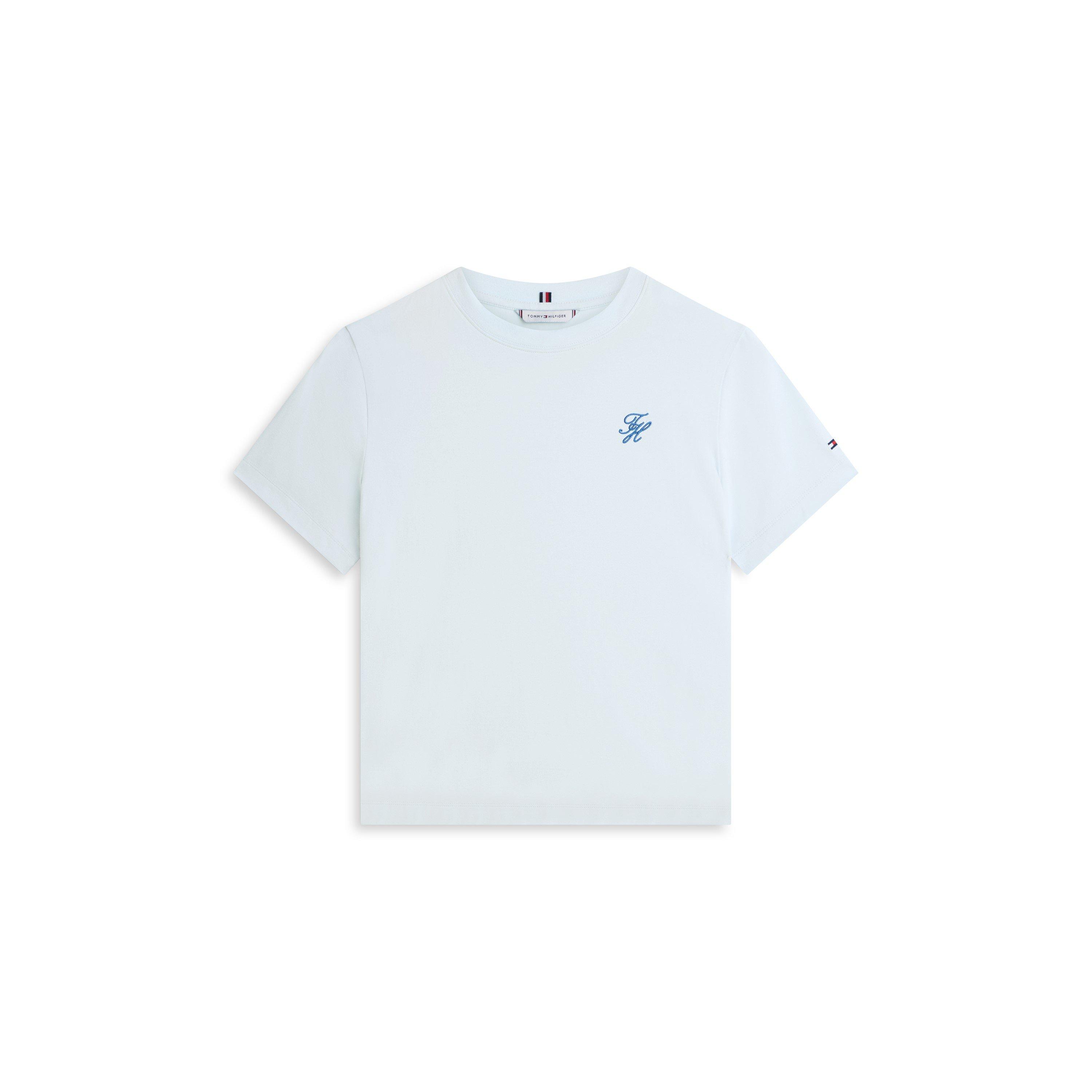 Tommy Hilfiger Women's Blue Script T-Shirt in Size 12, Sports Direct - Image 3