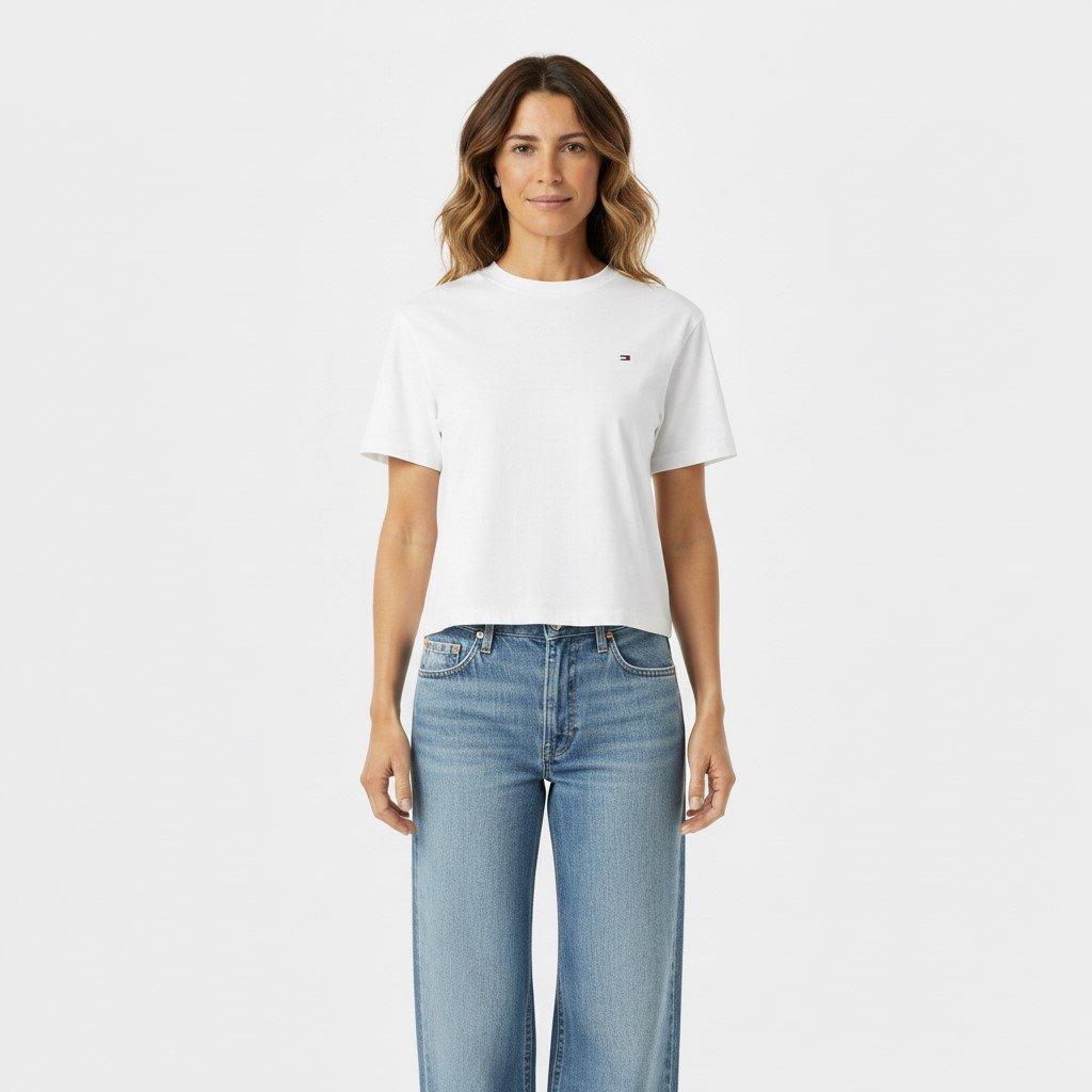 Ecru - Tommy Hilfiger - Women's Boxy Interl T-Shirt - 3
