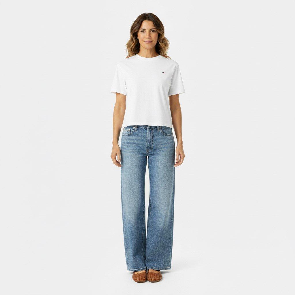Ecru - Tommy Hilfiger - Women's Boxy Interl T-Shirt - 6