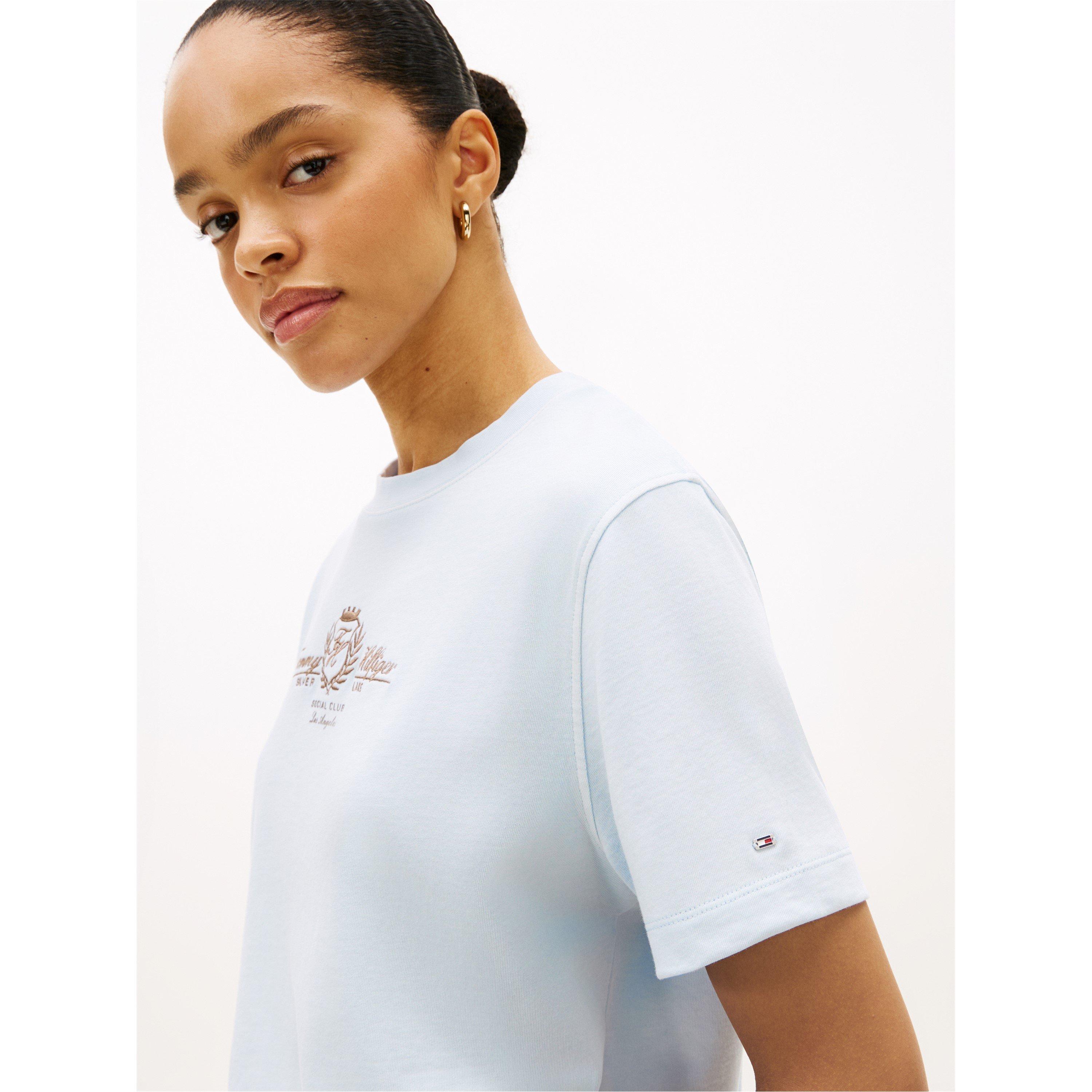 Keepsake Blue - Tommy Hilfiger - Tommy Varsity Cr Tee Ld62 - 3