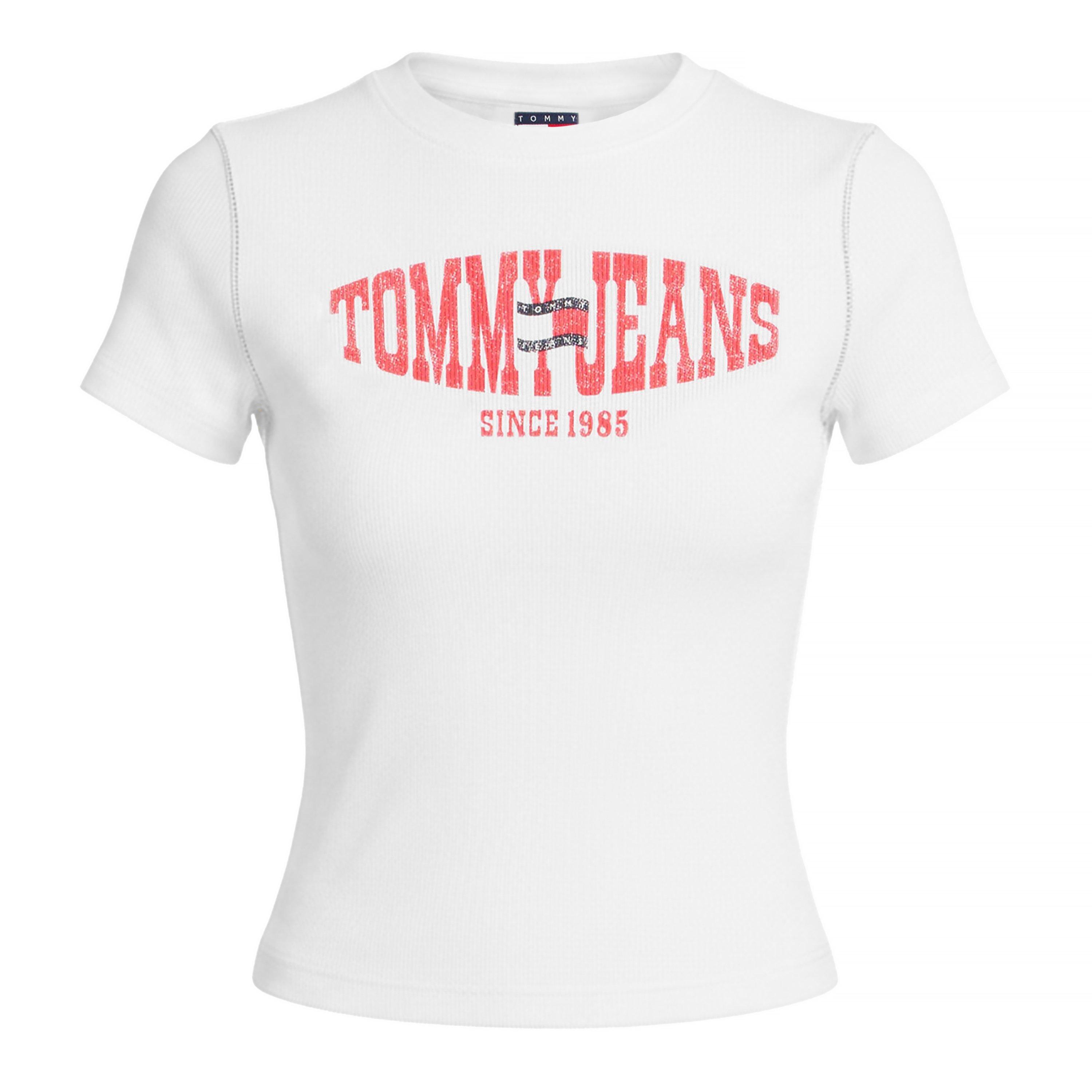 Tommy Jeans Women's T-Shirt - Ecru - 8 (XS)