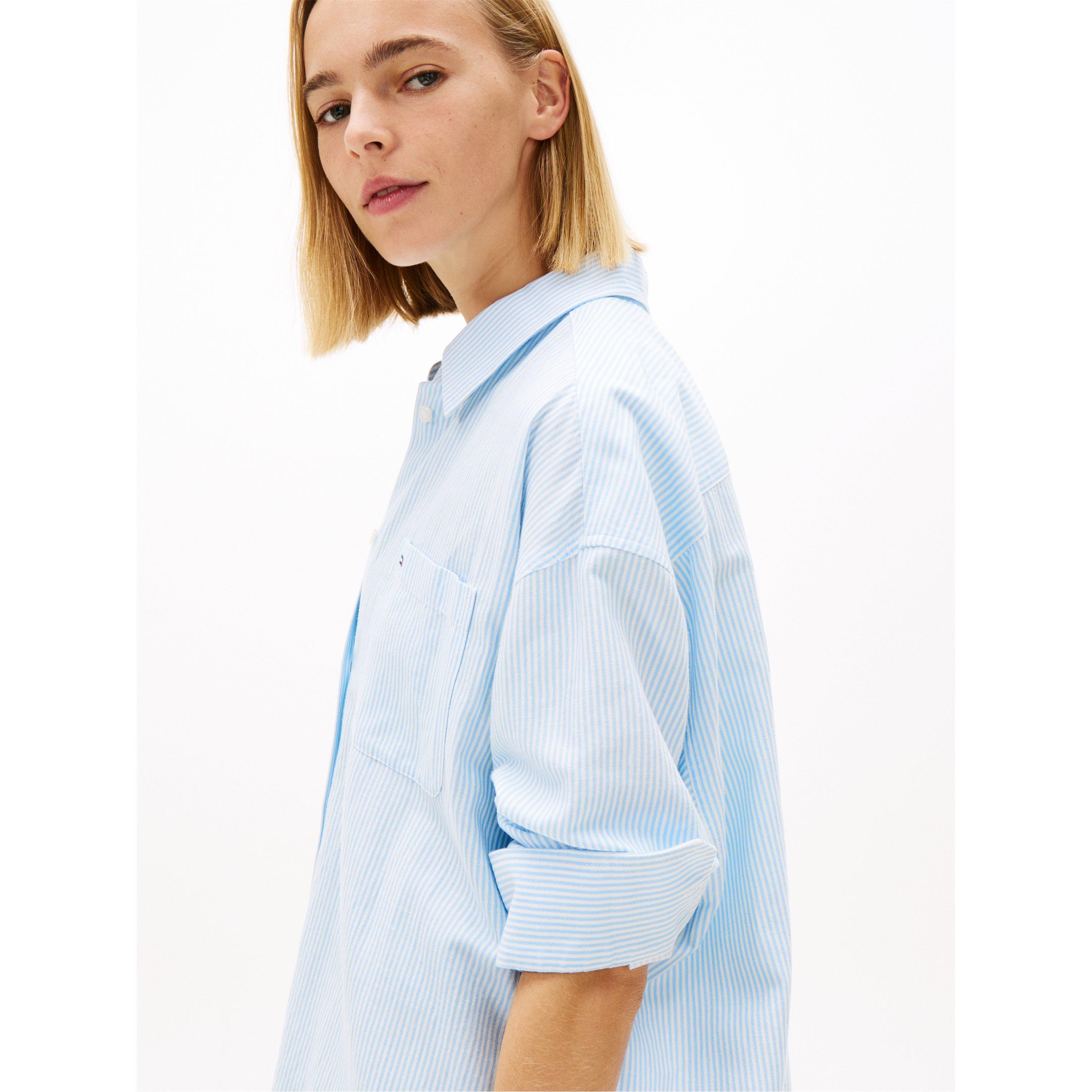 Powd Blue/Str - Tommy Jeans - TJ Lin Shirt Drs Ld62 - 3