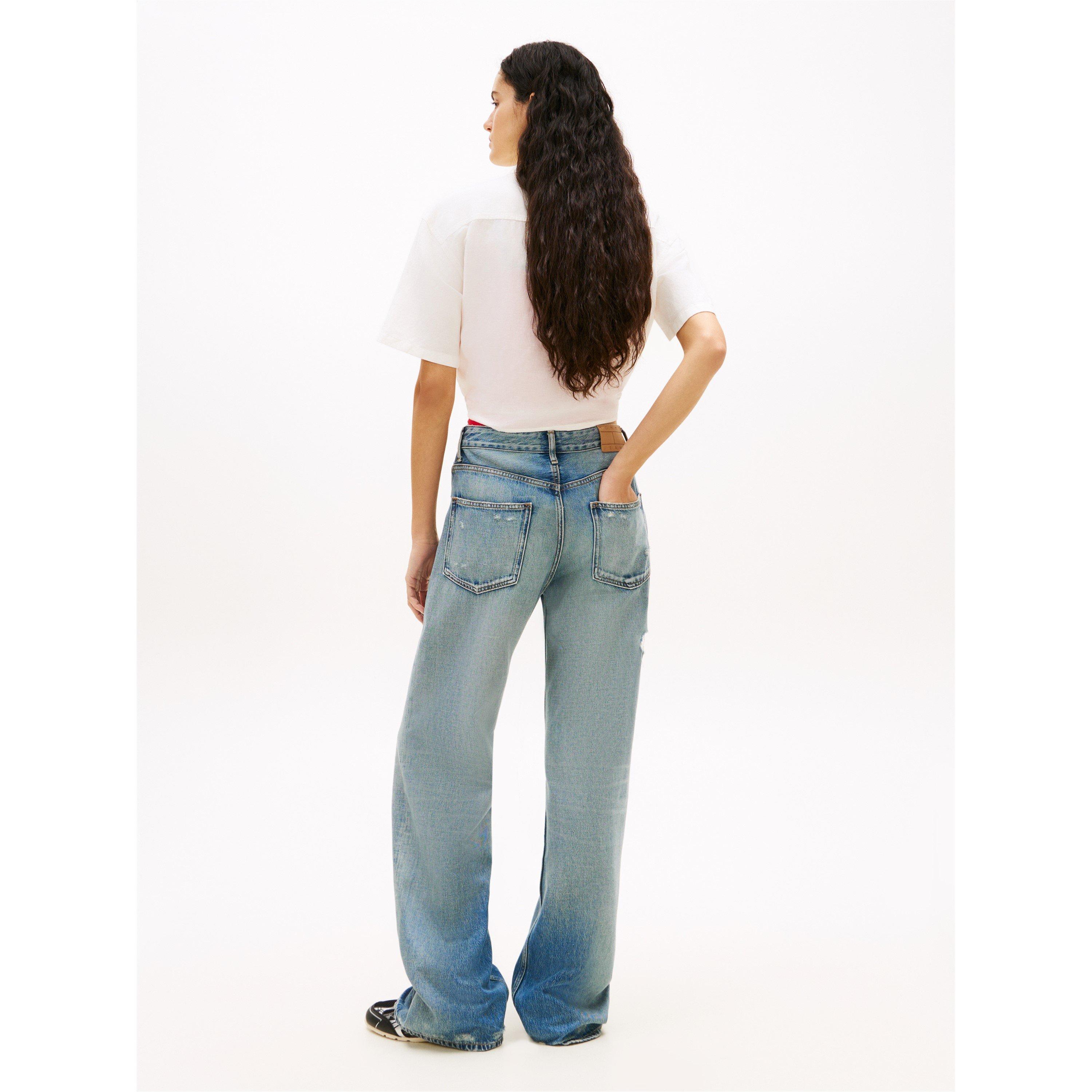 Ecru - Tommy Jeans - Women's Short Sleeve Plain Shirt - 5