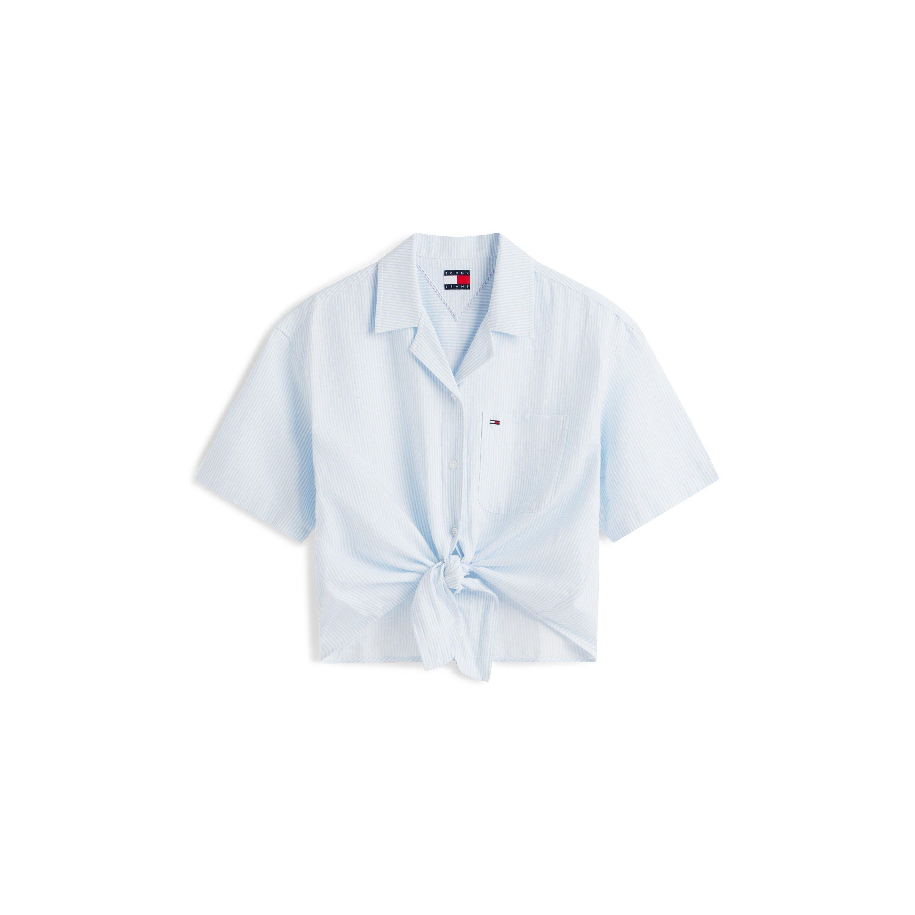 Powd Blue/Str - Tommy Jeans - Women's Short Sleeve Plain Shirt - 1