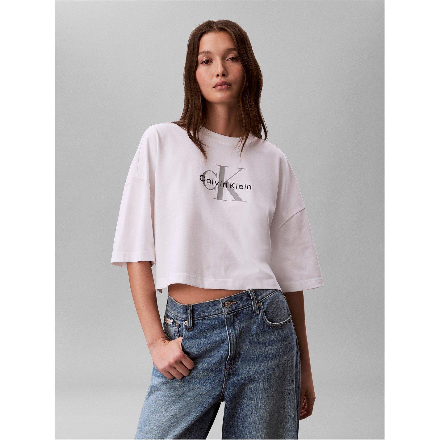 Bright White - Calvin Klein Jeans - Women's Oversized T-Shirt - 3