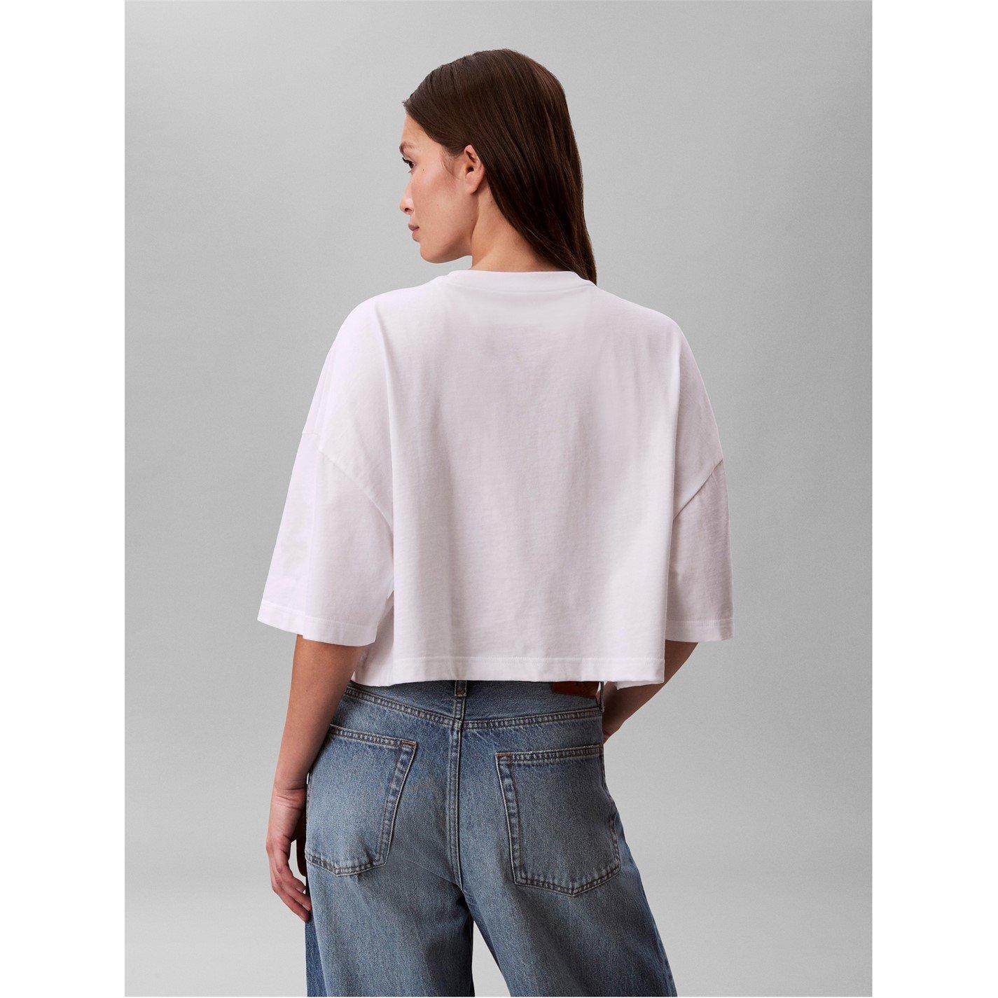 Bright White - Calvin Klein Jeans - Women's Oversized T-Shirt - 5