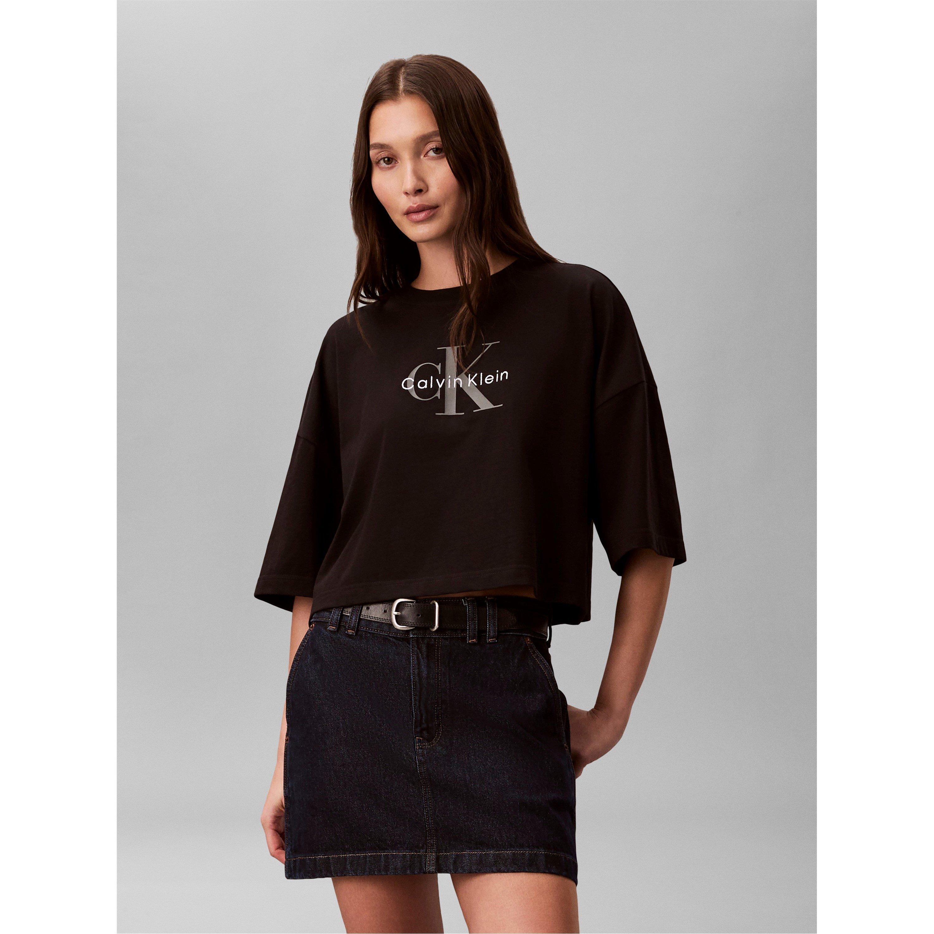 Schwarz - Calvin Klein Jeans - CKJ Boxy Crp T Ld62 - 2