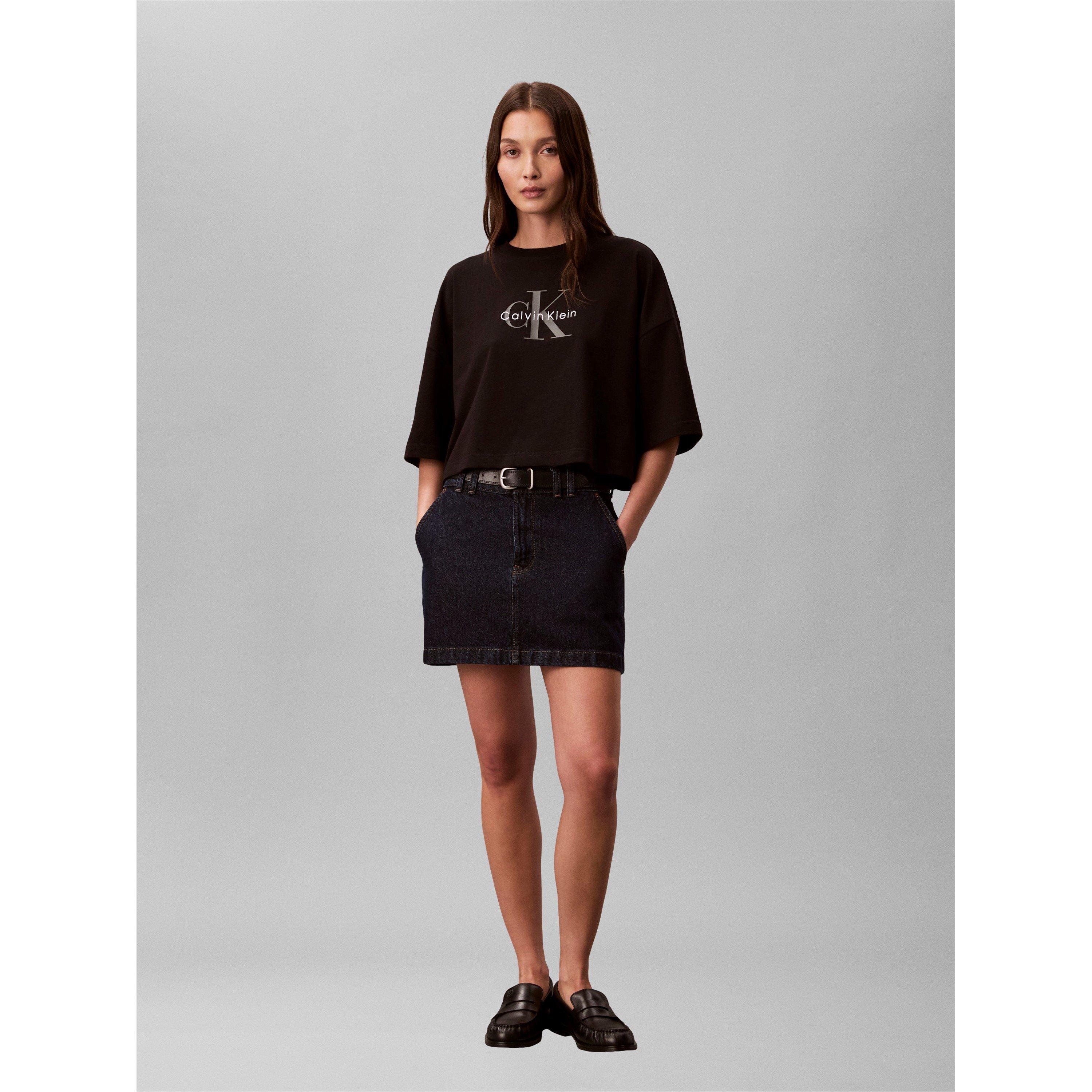 Schwarz - Calvin Klein Jeans - CKJ Boxy Crp T Ld62 - 3