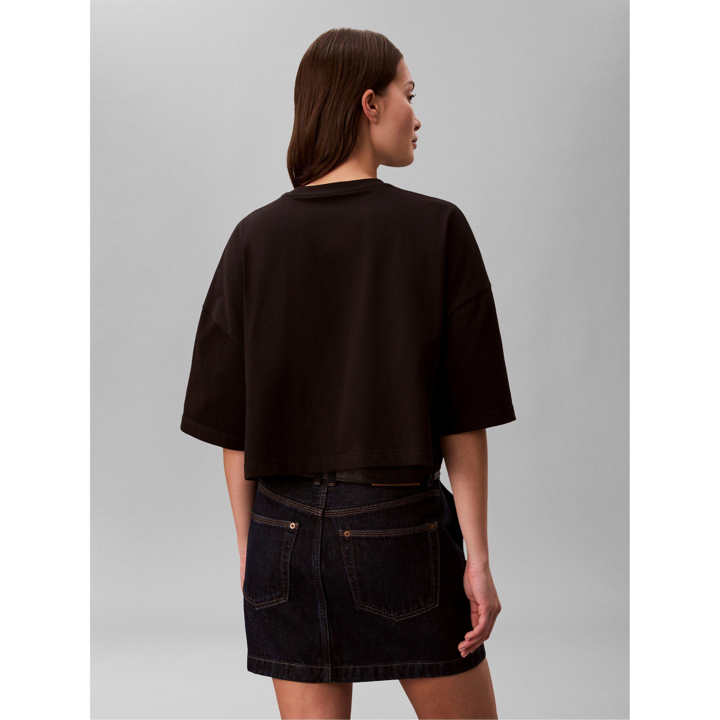 Schwarz - Calvin Klein Jeans - CKJ Boxy Crp T Ld62 - 5