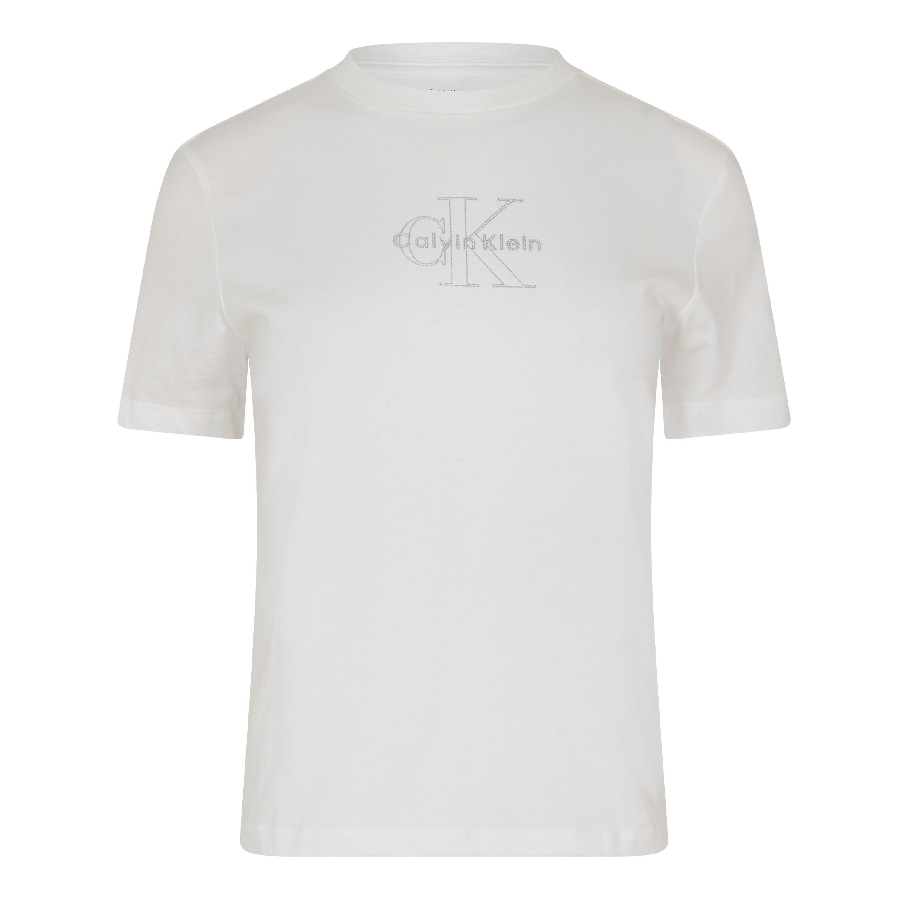 Glitter White - Calvin Klein Jeans - CKJ Logo T-Shirt Ld63 - 1