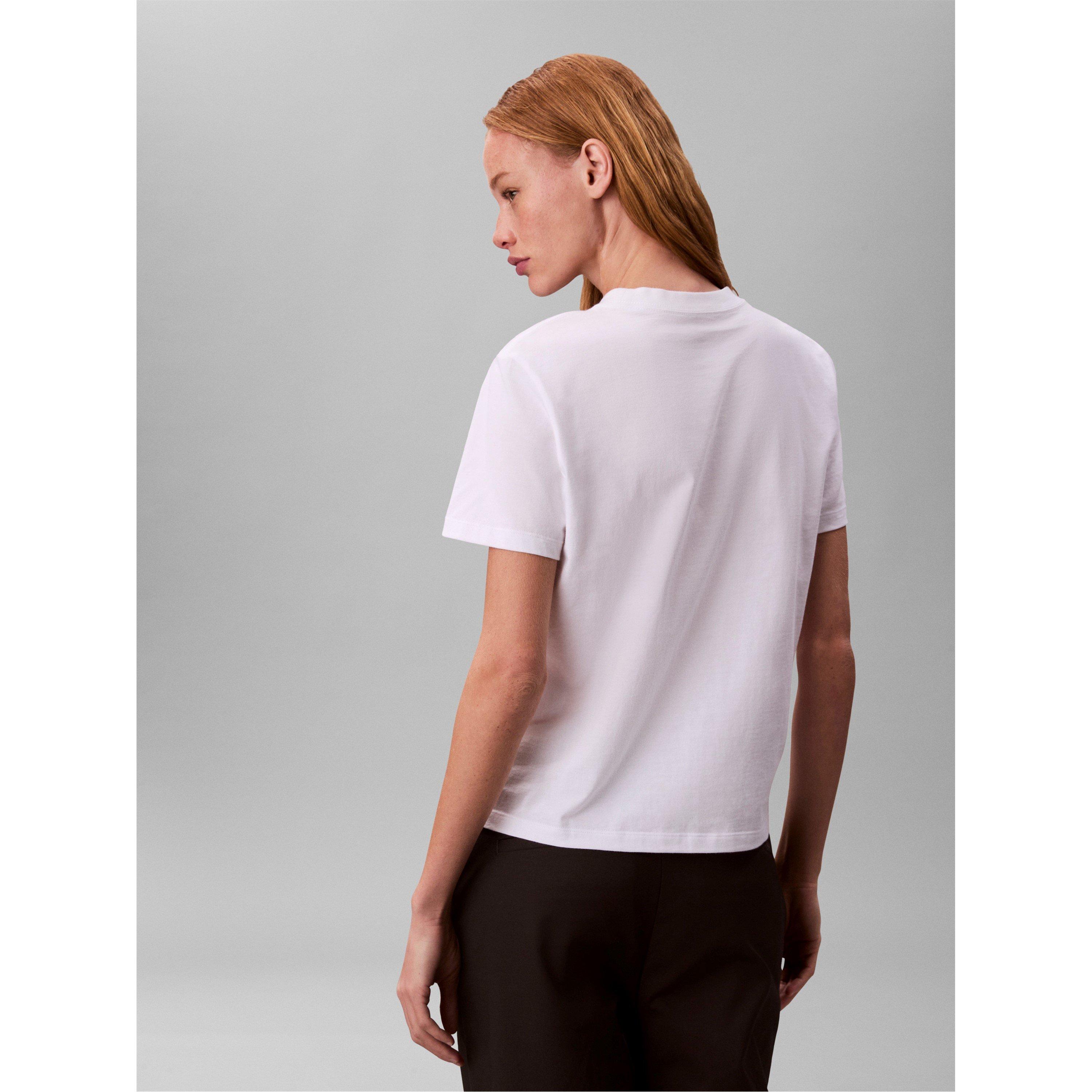 Glitter Wht 62 - Calvin Klein Jeans - Womens Logo T-Shirt - 4