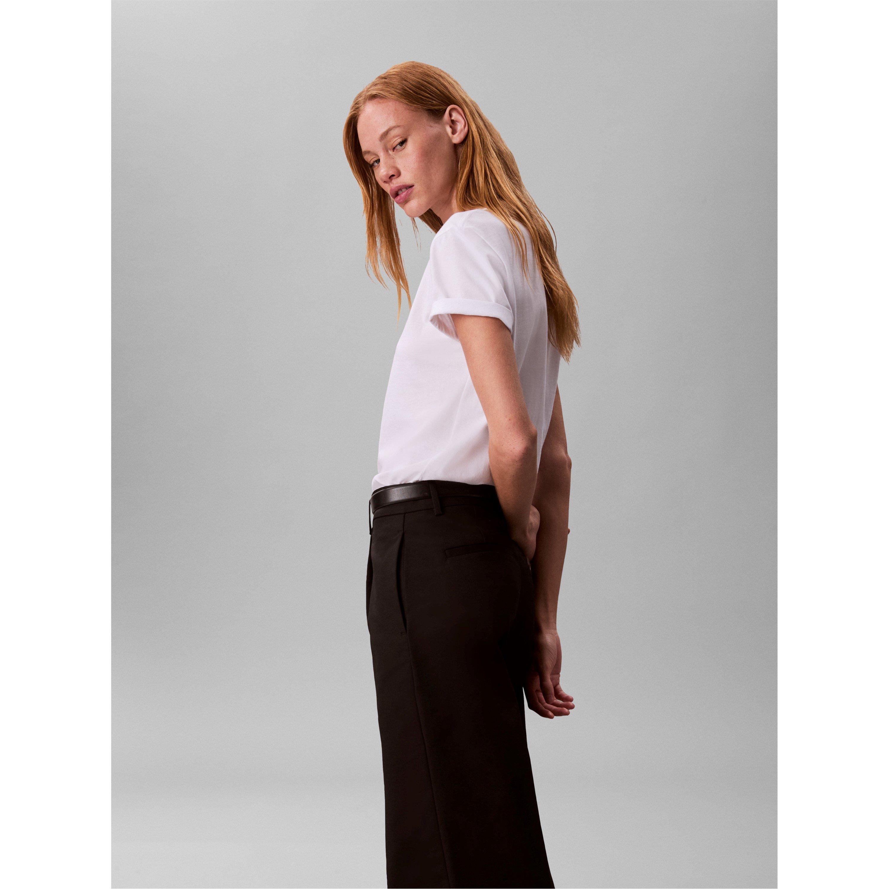 Glitter Wht 62 - Calvin Klein Jeans - Womens Logo T-Shirt - 6
