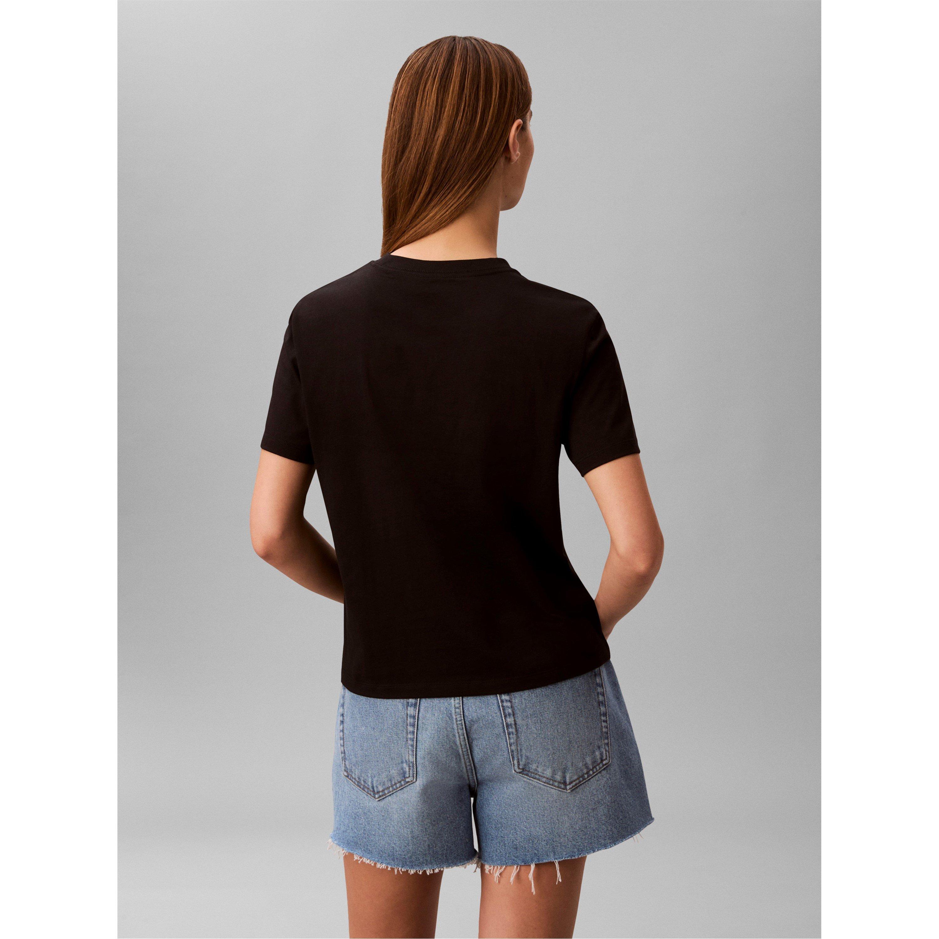 Paillettes Noires - Calvin Klein Jeans - Women's Logo T-Shirt - 5