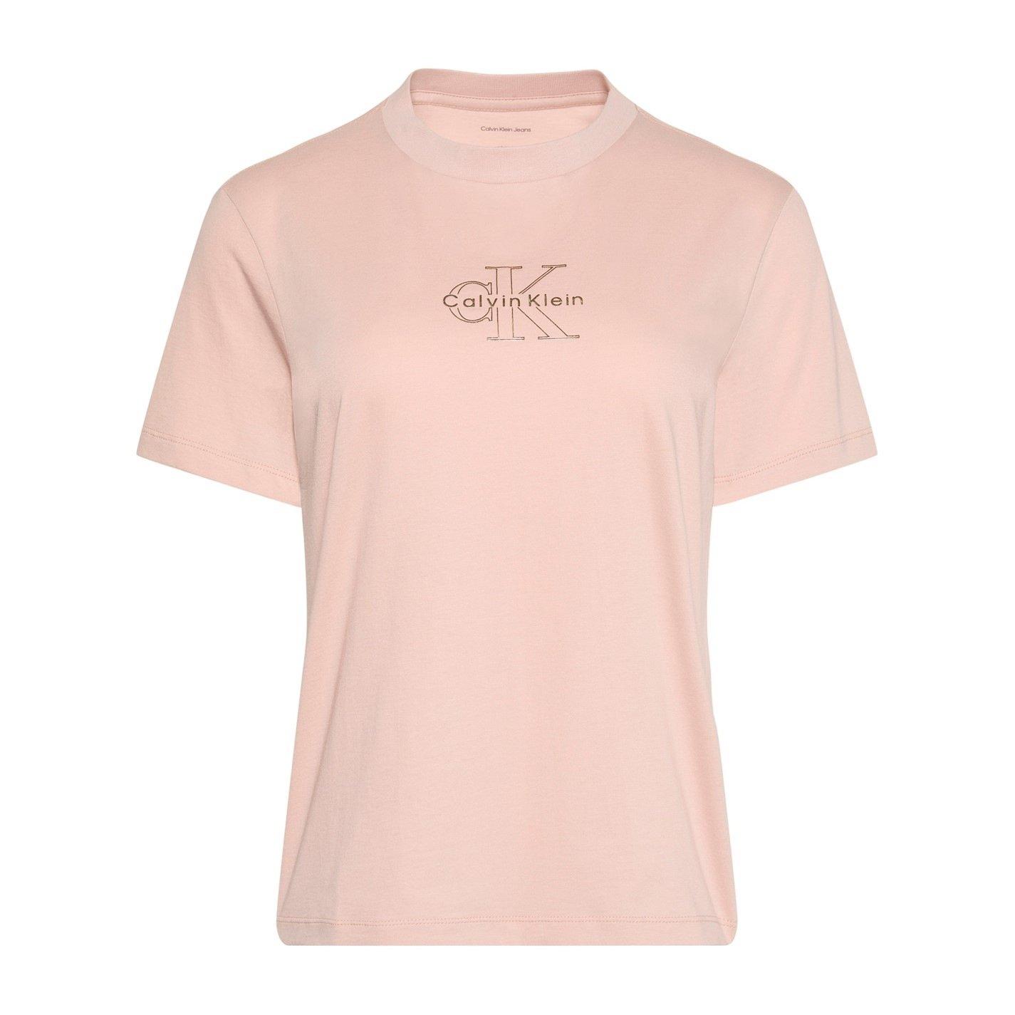 Calvin Klein Jeans Women's Logo T-Shirt - Foil Tuscan 62 - 8 (XS)