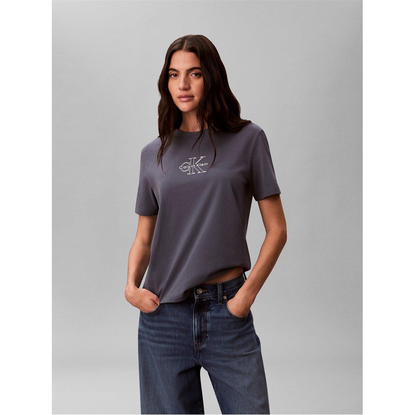 Calvin Klein Jeans Women's Logo T-Shirt - Foil Trblnce 62 - 8 (XS)