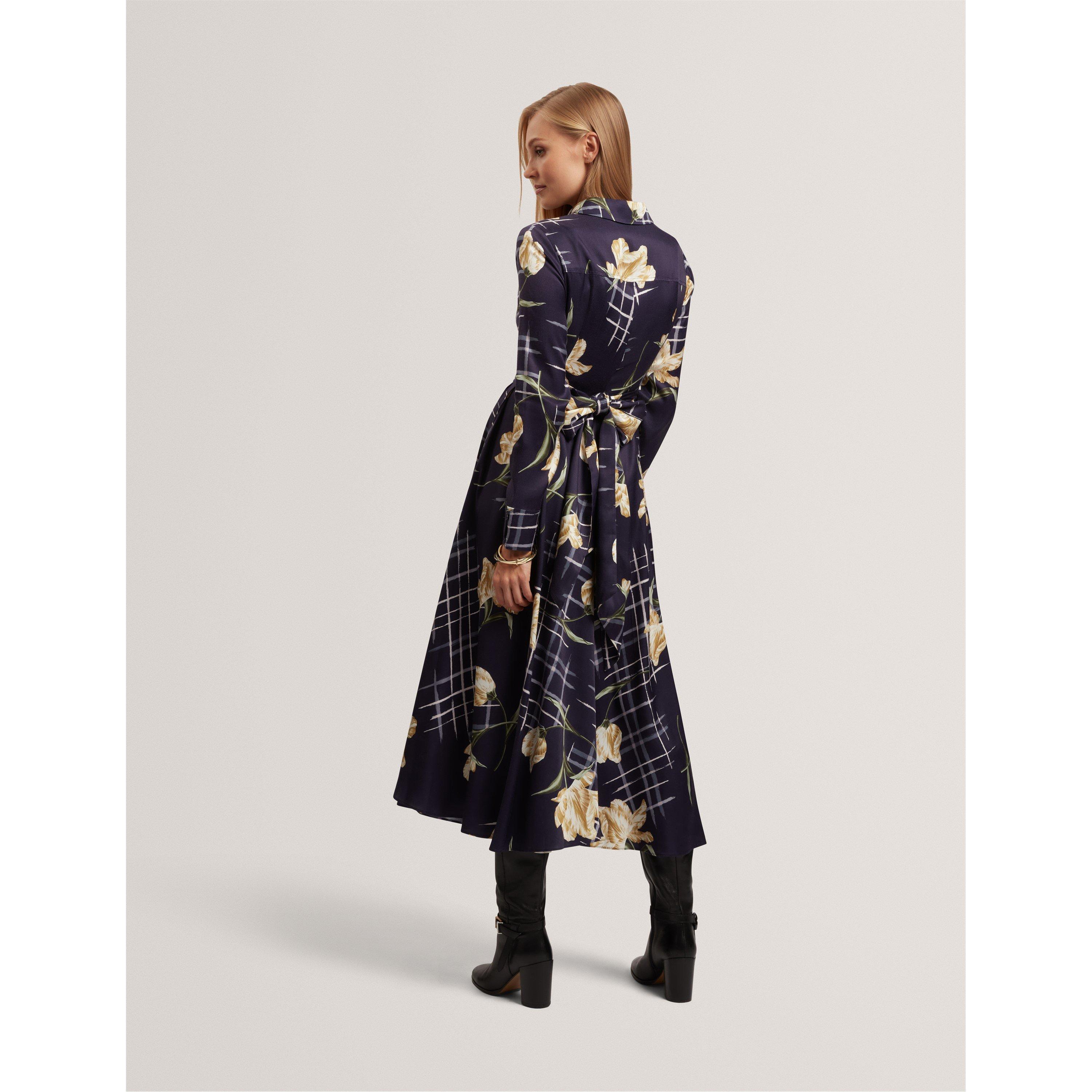 Navy - Ted Baker - Ted LS PrintMidi Drs Ld61 - 3